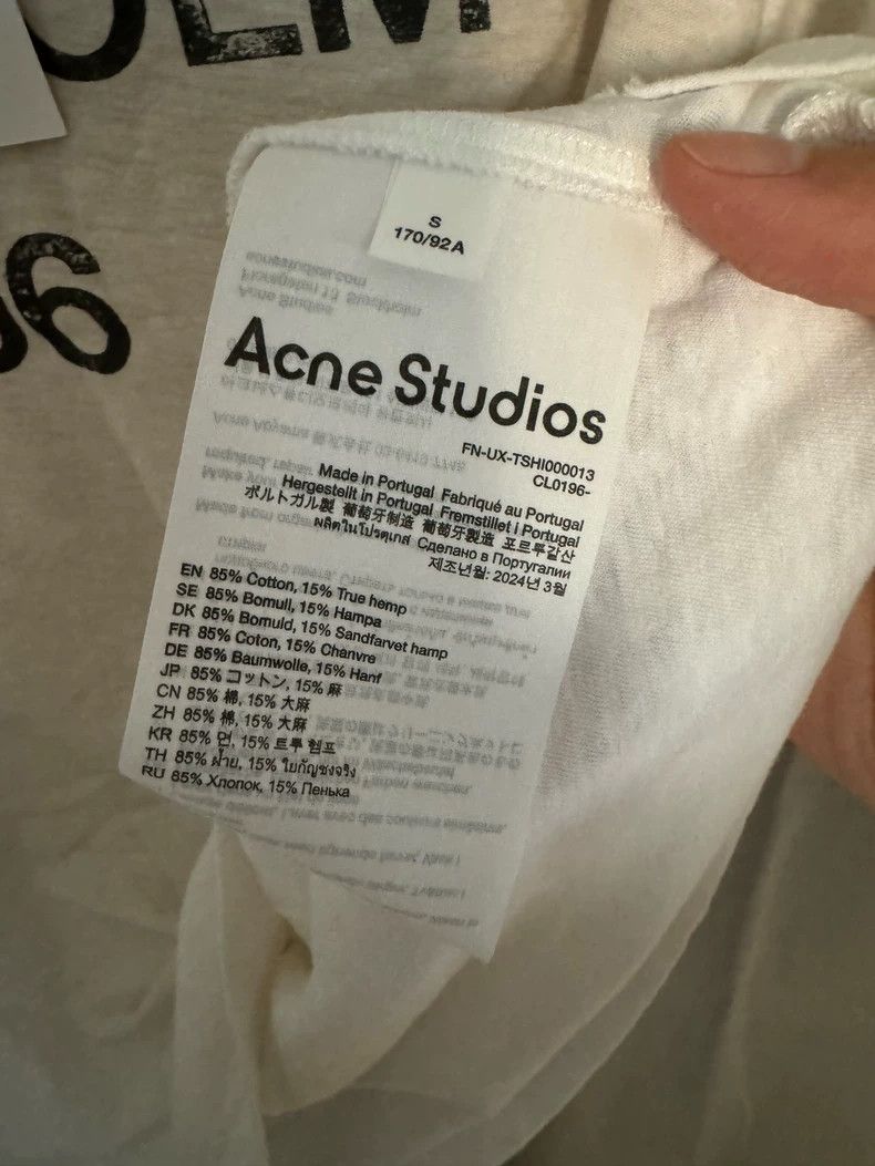 Acne Studios acne studios Worn out white short sleeves 2501-Nextarrow Size US S / EU 44-46 / 1 - 4 Thumbnail
