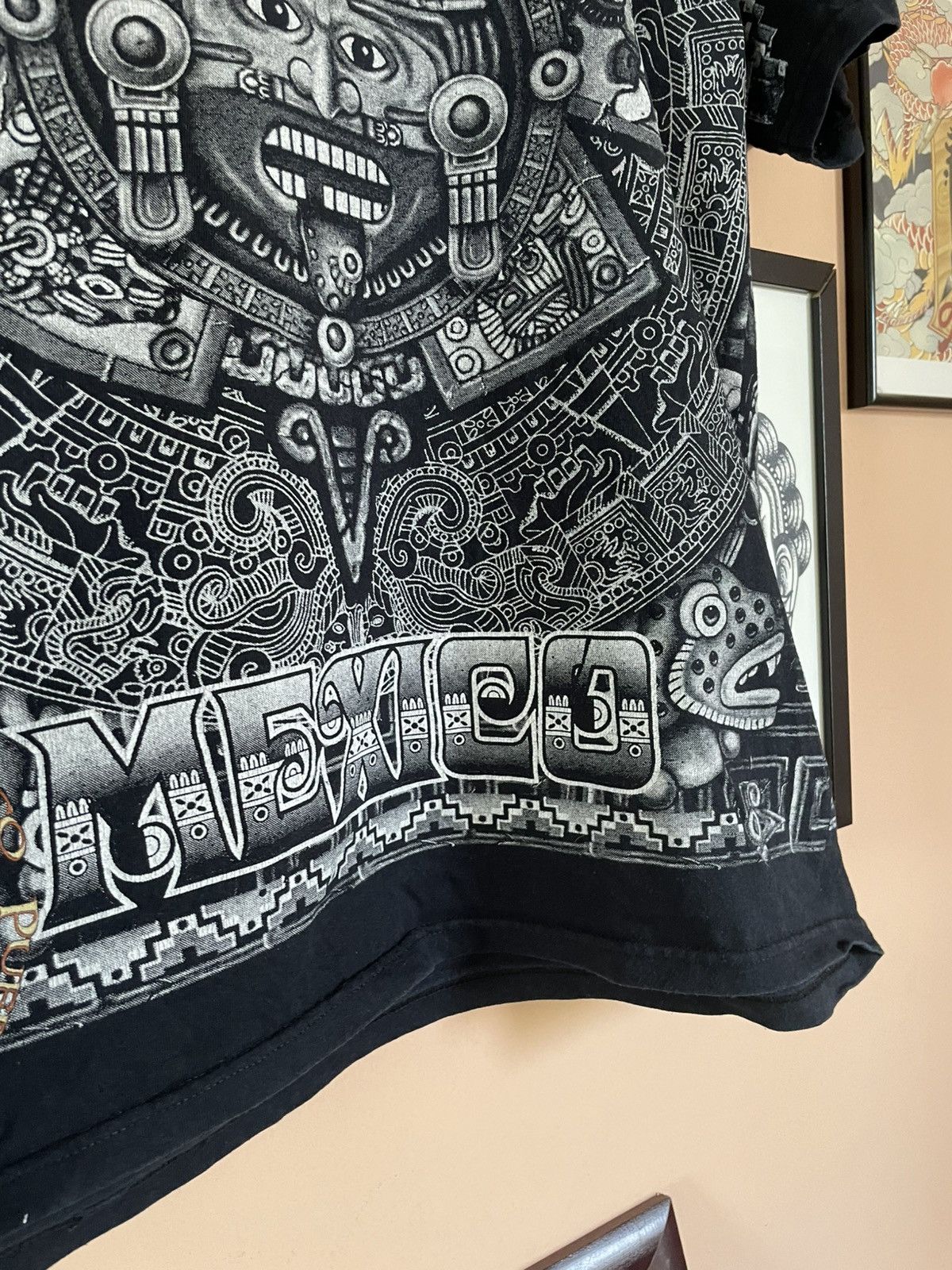 Vintage Mexico Maya Atzeca Vintage souvenir T-shirt Size US L / EU 52-54 / 3 - 3 Thumbnail