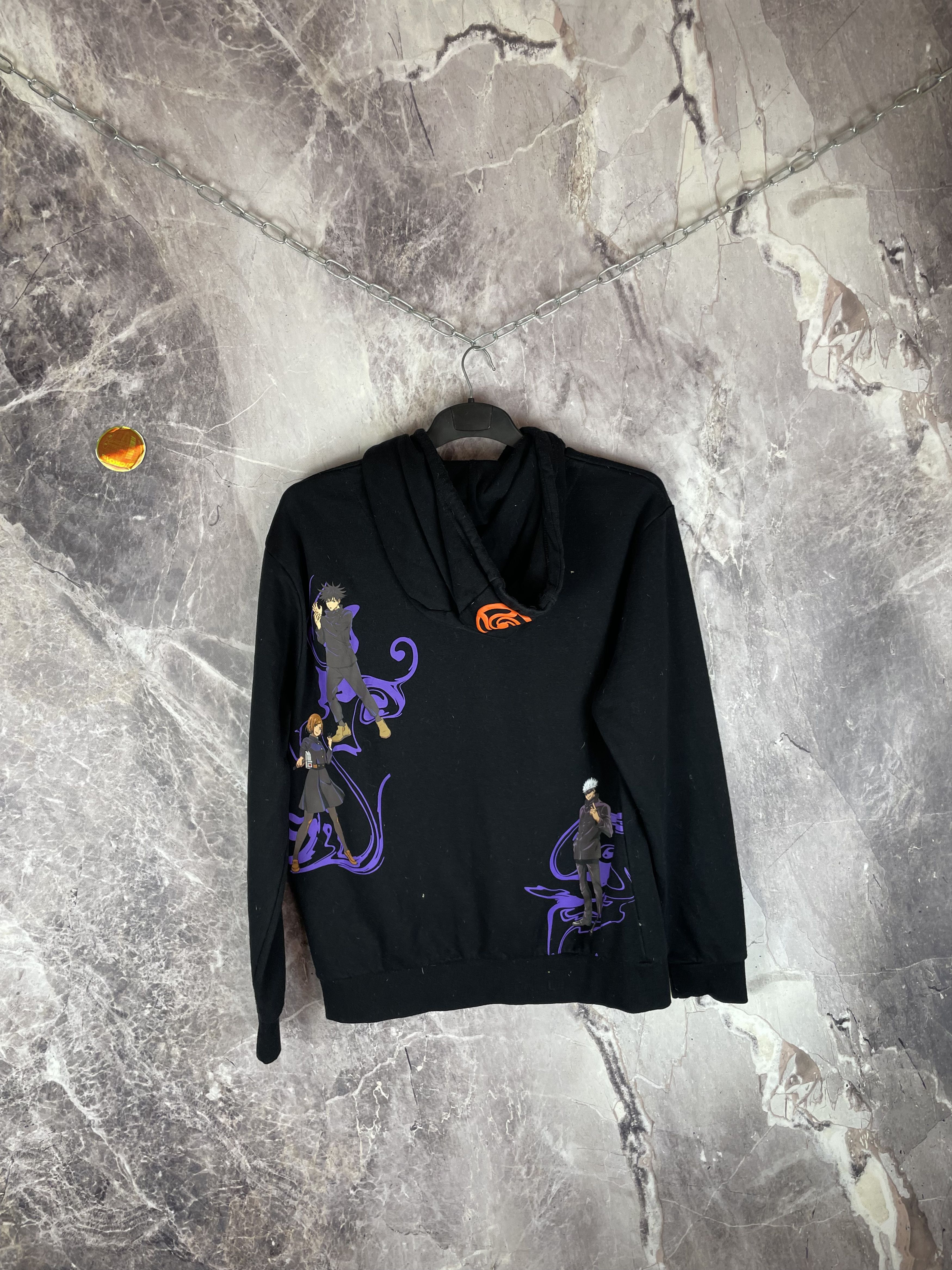 Other Y2K Black Jujutsu Kaisen Crunchyroll Anime Hoodie Size US L / EU 52-54 / 3 - 6 Thumbnail