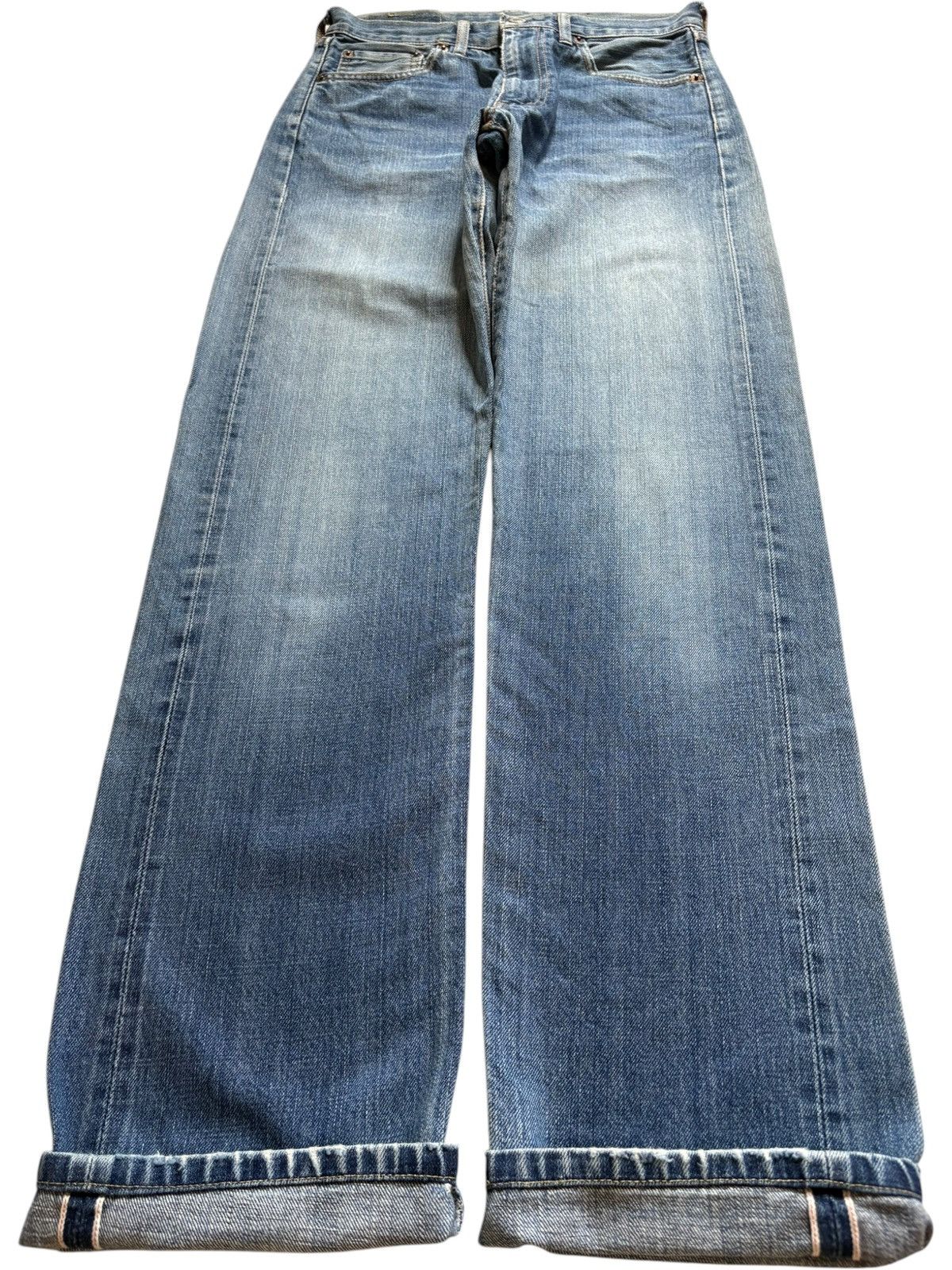 Levi's Vintage 80s Levis 502 Big E Selvedge Mud Wash Distress Jeans Size US 28 / EU 44 - 1 Thumbnail