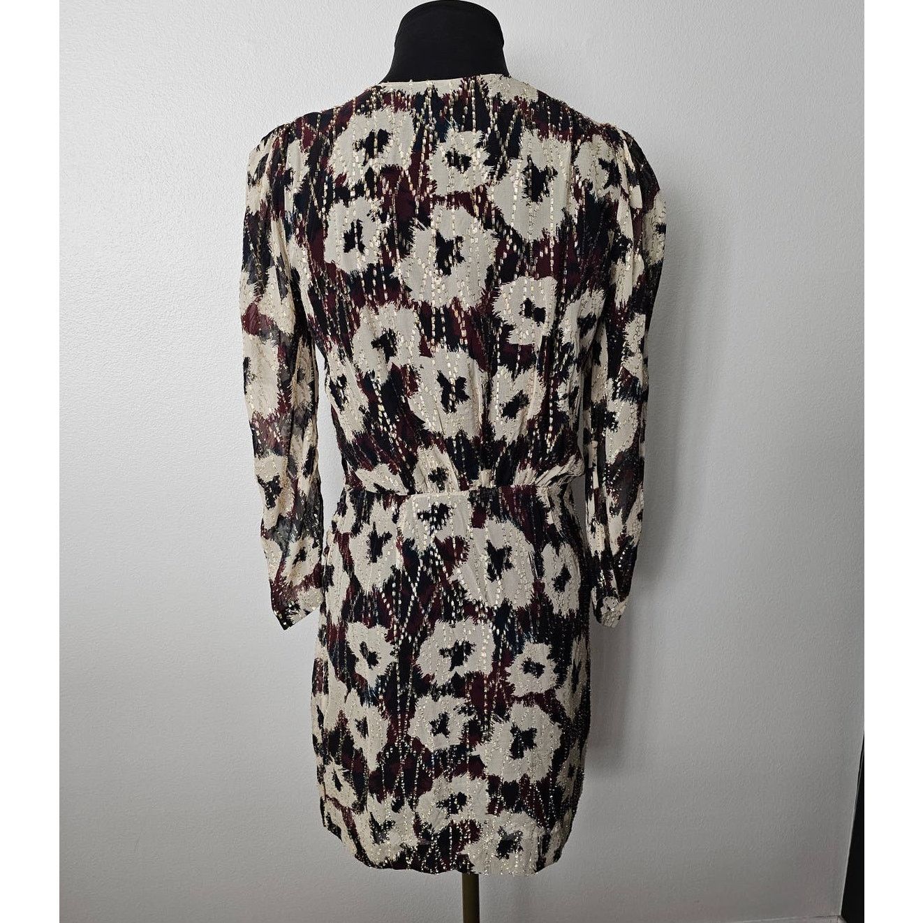 ba&sh ba&sh Kivy V-Neck Metallic Floral Mini Dress 1 4 S $495 Size S / US 4 / IT 40 - 6 Thumbnail