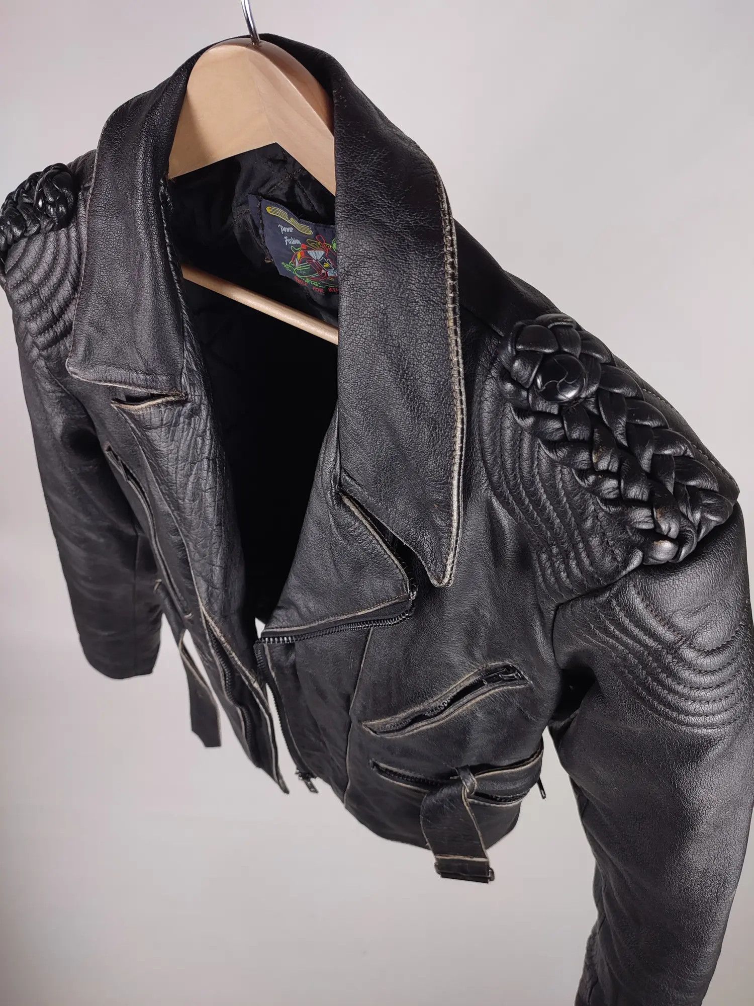 Vintage Vintage Moto Biker Faded Leather Jacket Size US M / EU 48-50 / 2 - 15 Thumbnail