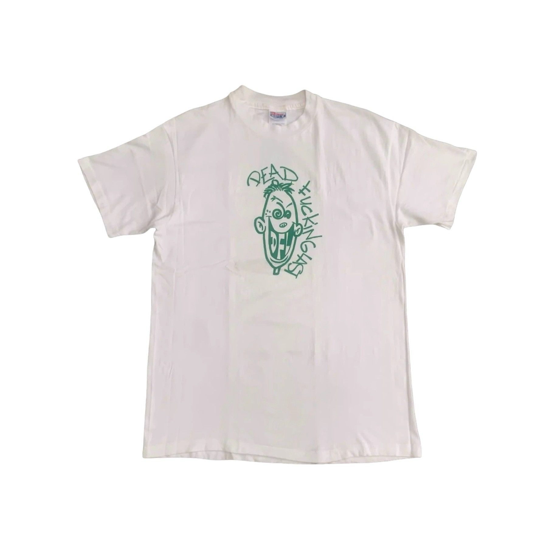 image of Band Tees x Rock Band Vintage Dfl Dead Fucking Last Band Tshirt in White, Men's (Size Large)