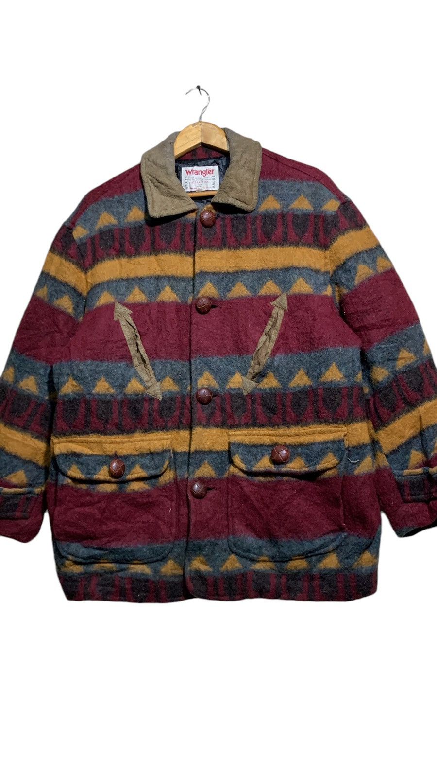 Native × Vintage × Wrangler 🔥VTG WRANGLER NATIVE WOOL JACKETS Size US L / EU 52-54 / 3 - 3 Thumbnail