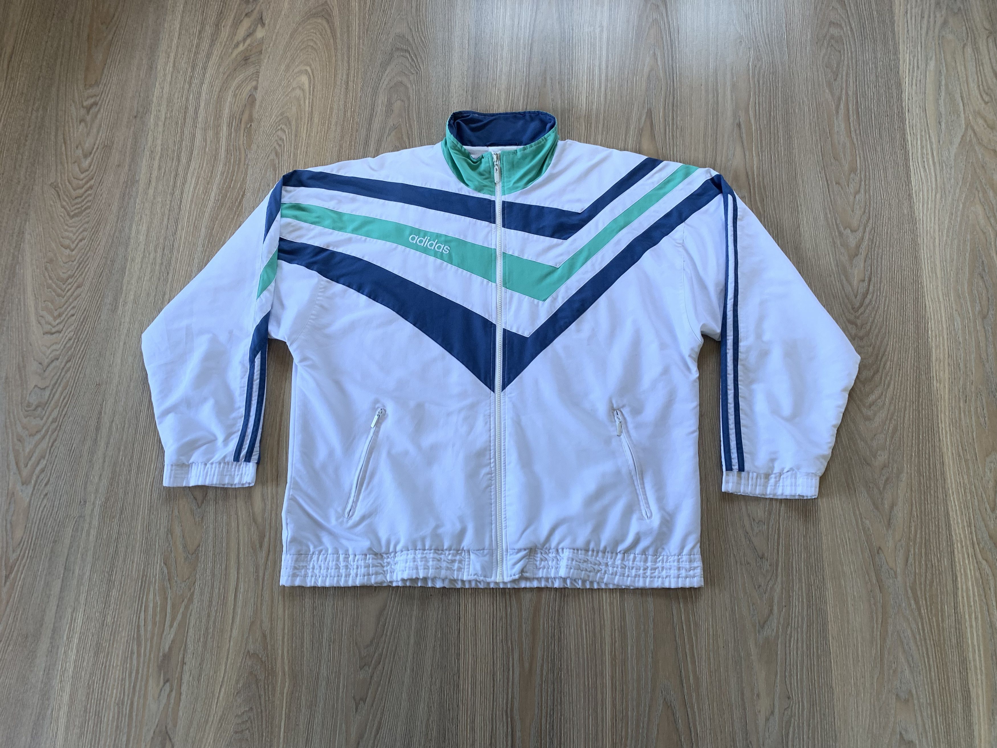 Adidas × Vintage Vintage Adidas D9 White Olympic Zip Jacket Size US XL / EU 56 / 4 - 11 Thumbnail