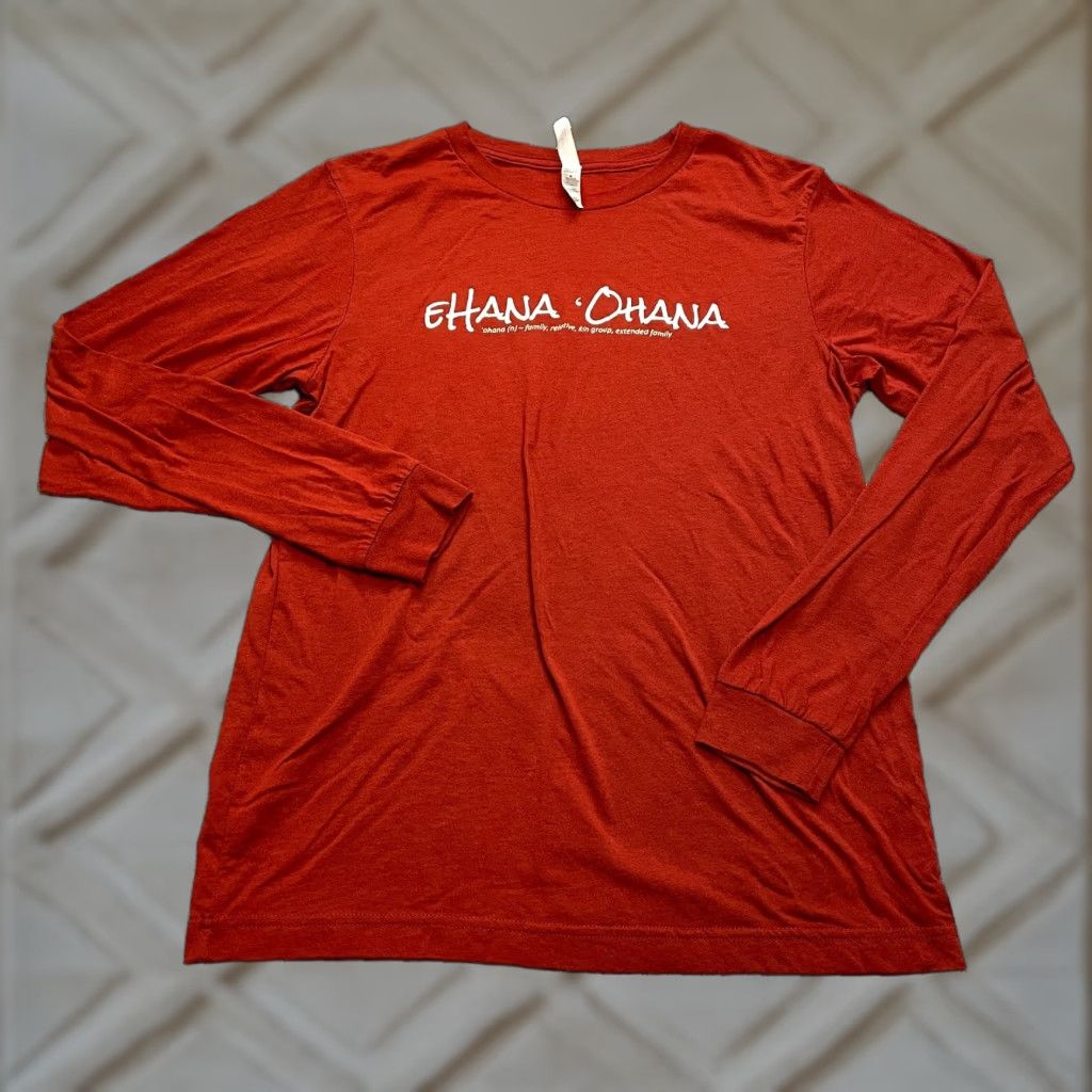 Vintage Bella + Canvas Shirt Adult M Orange Hawaiian Logo Long Sleeve Crew Neck Unisex 3001 Size US M / EU 48-50 / 2 - 1 Thumbnail