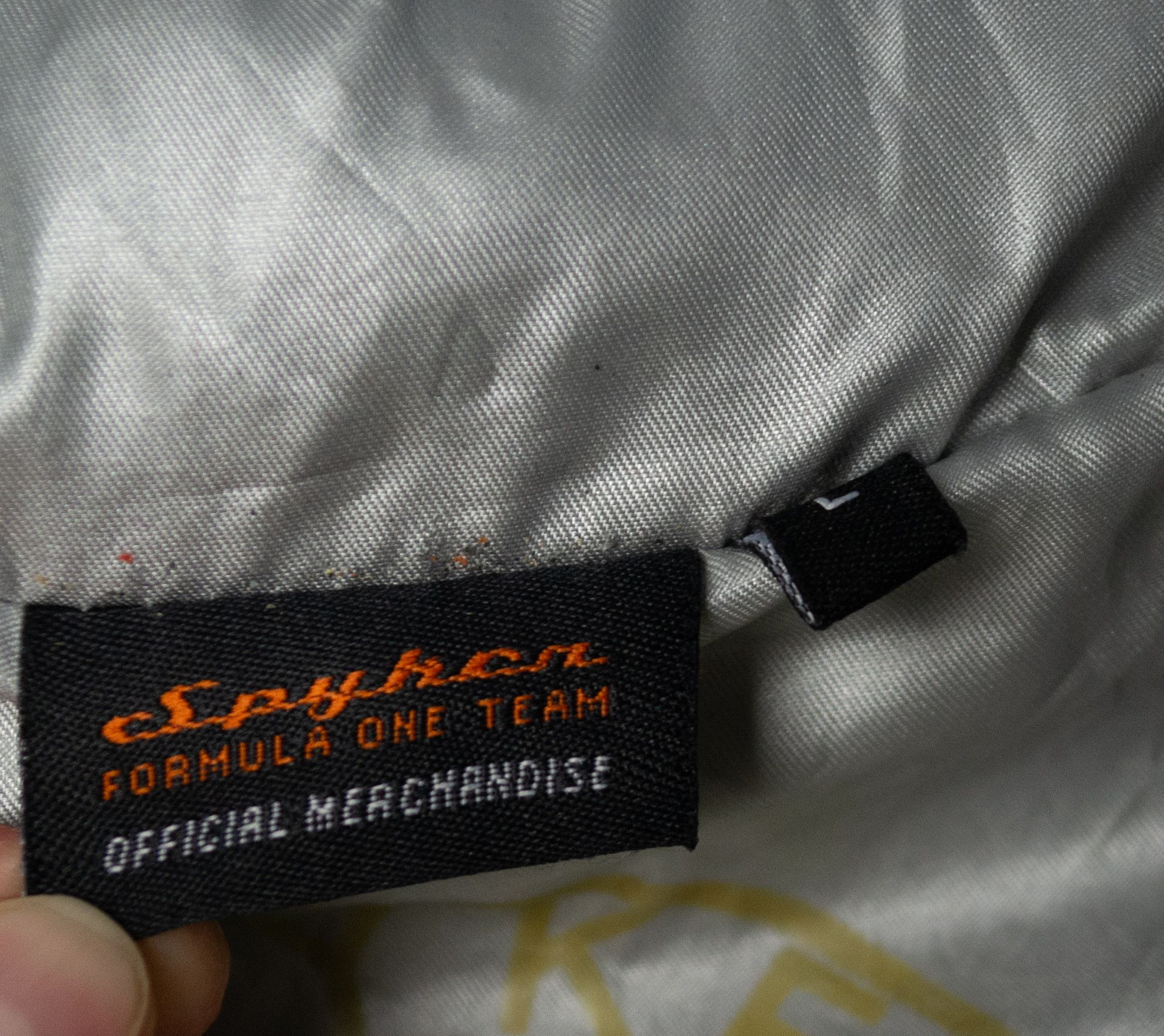 Formula 1 SPYKER FORMULA ONE TEAM SILVER JACKET Size US L / EU 52-54 / 3 - 10 Thumbnail