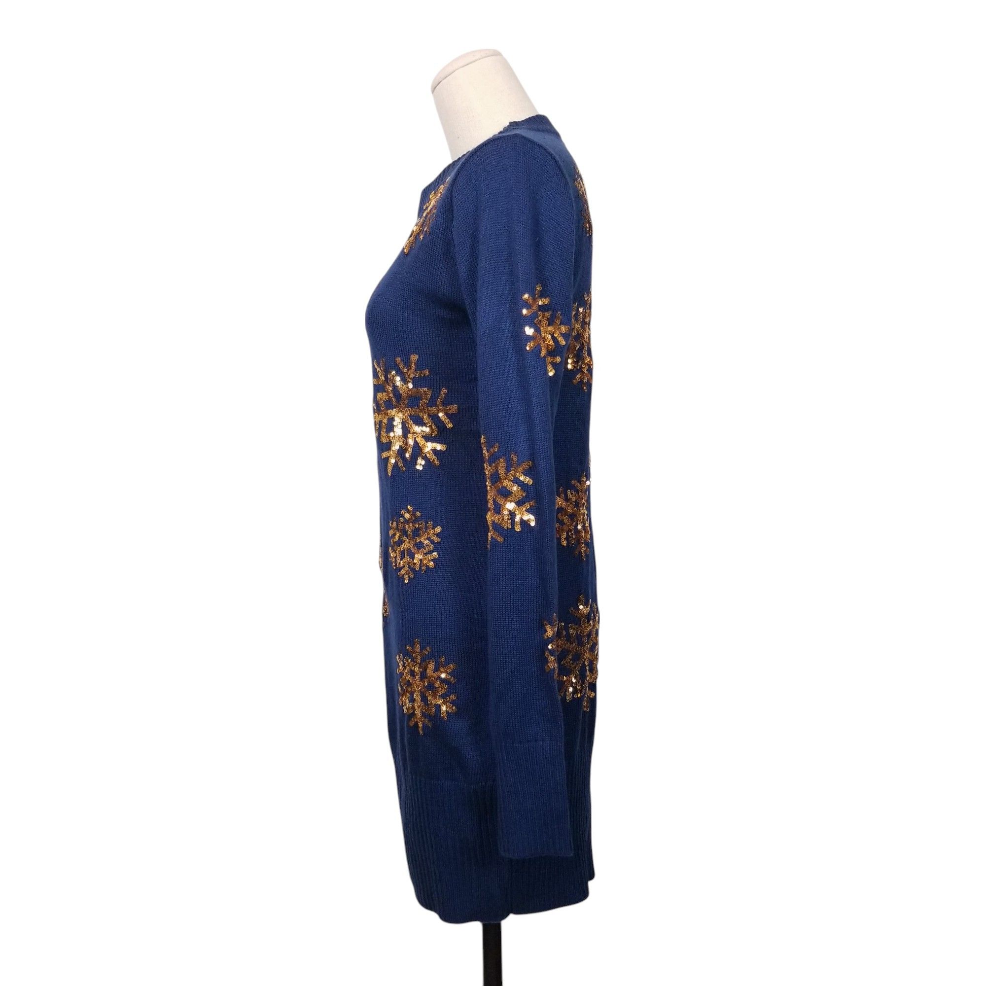 Tipsy Elves NWT Tipsy Elves Golden Snowflake Sweater Dress Size M / US 6-8 / IT 42-44 - 4 Thumbnail