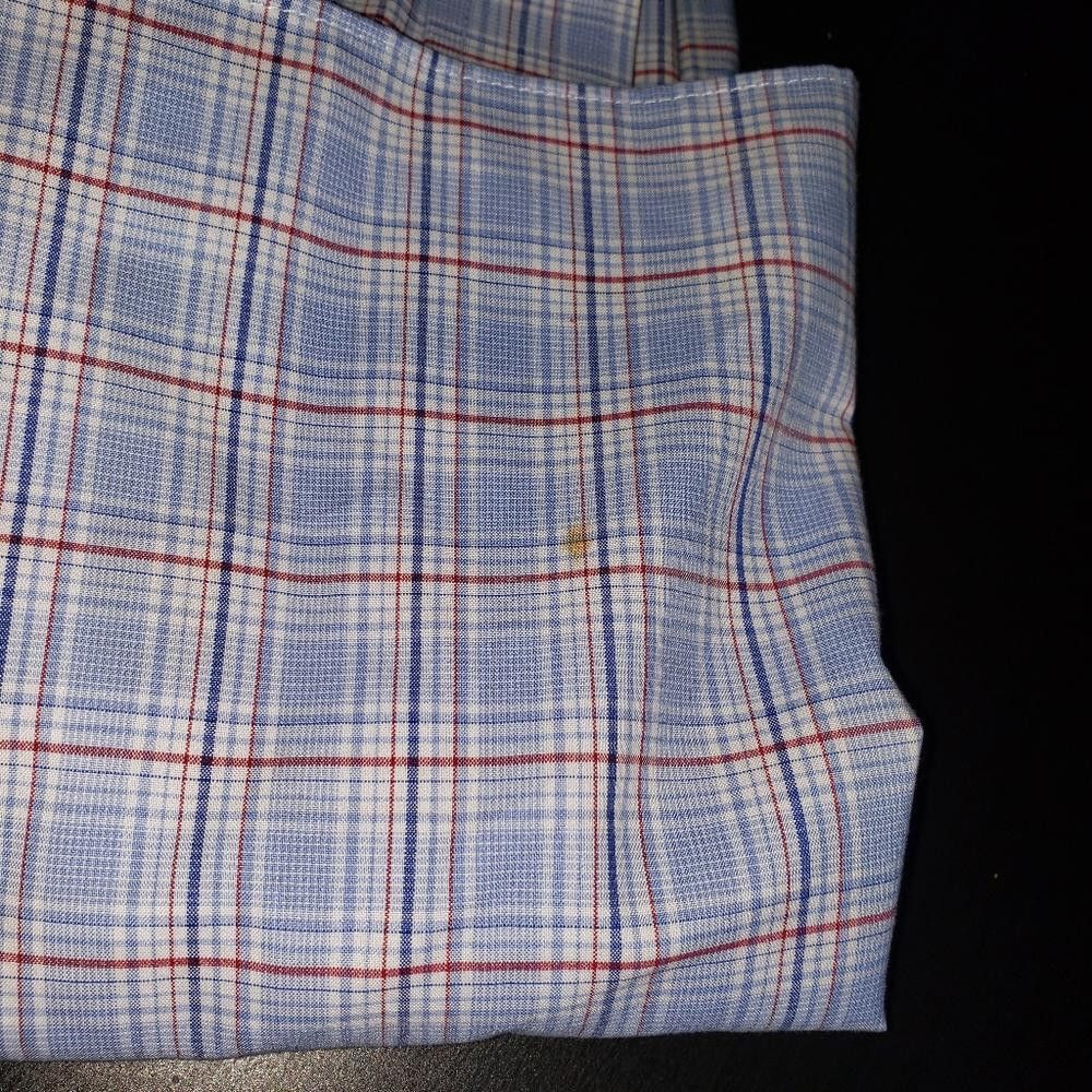 Designer CT452 Jos A Bank Traveller Blue Striped Short Sleeve Shirt L Size US L / EU 52-54 / 3 - 4 Thumbnail
