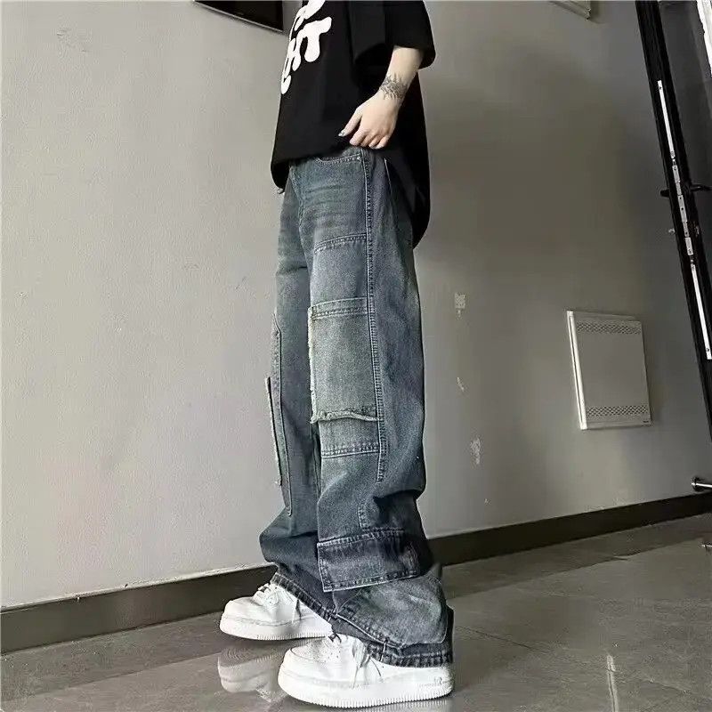 Japanese Brand Retro multi pocket straight leg jeans Size US 32 / EU 48 - 4 Thumbnail