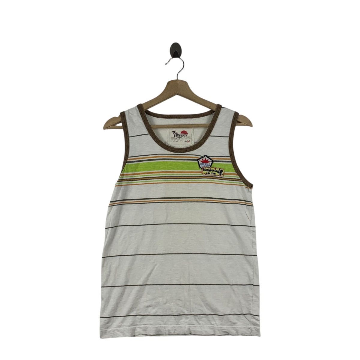Vintage Vintage CRU DESIGN SURF California Team Striped Tank Top Size US M / EU 48-50 / 2 - 1 Thumbnail