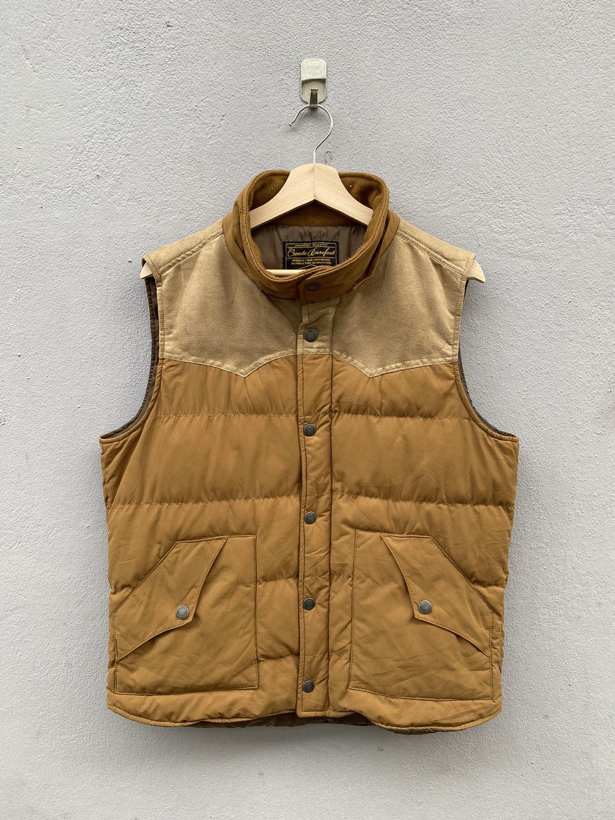 Beauty Beast × If Six Was Nine × Japanese Brand 🔥Japanese Brand “Create Barefoot” Puffer Down Vest Jacket Size 48L - 2 Thumbnail