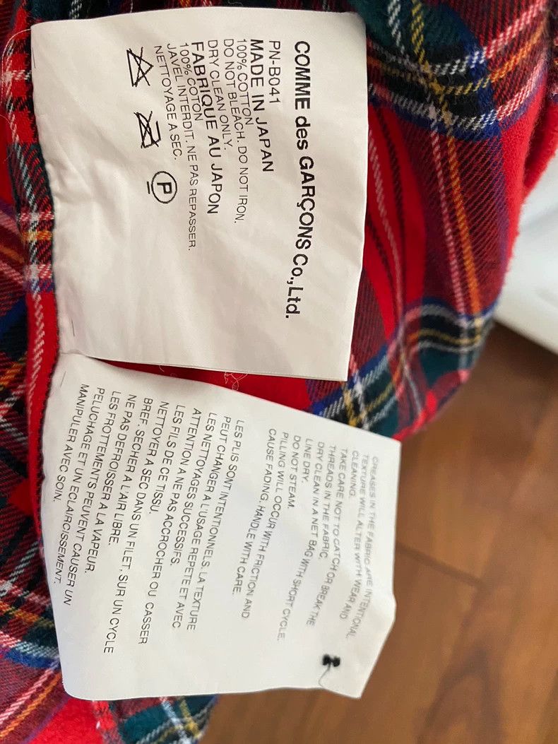 Comme des Garcons Comme Des Garcons Tartan flannel red and green plaid shirt Size M / US 6-8 / IT 42-44 - 6 Thumbnail