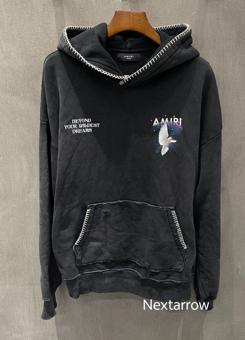 Amiri Amiri makes old peace pigeon hoodie 2412-Nextarrow Size US M / EU 48-50 / 2 - 1 Thumbnail