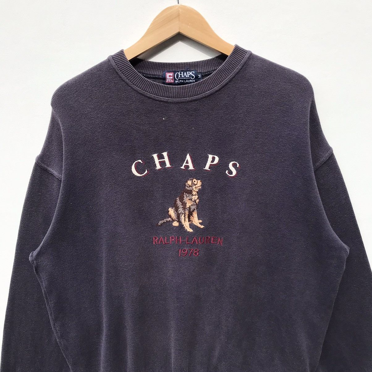 Chaps Ralph Lauren Vintage Chaps Ralph Lauren 1978 Dog Sweatshirt Sun Faded Size US S / EU 44-46 / 1 - 5 Thumbnail
