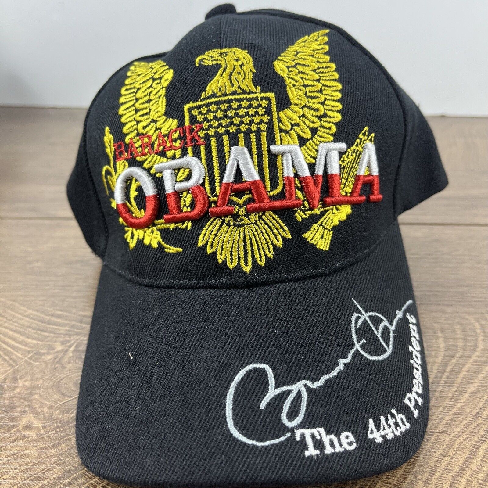 Other Barack Obama Hat 44th President Black Hat Adjustable Hat Bla Size ONE SIZE - 6 Thumbnail