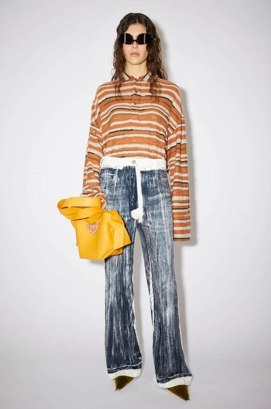 Acne Studios Blue Denim Print Trousers Size 26" / US 2 / IT 38 - 5 Thumbnail