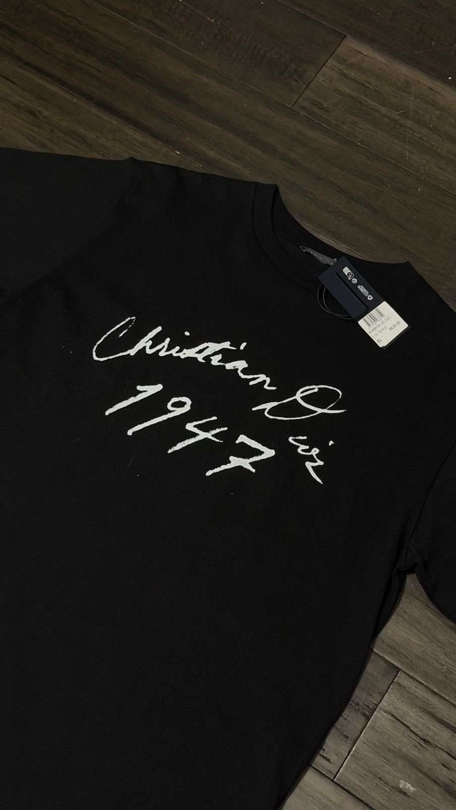 Dior Dior “Christian Dior 1947” Black Script Logo T-Shirt | Grailed