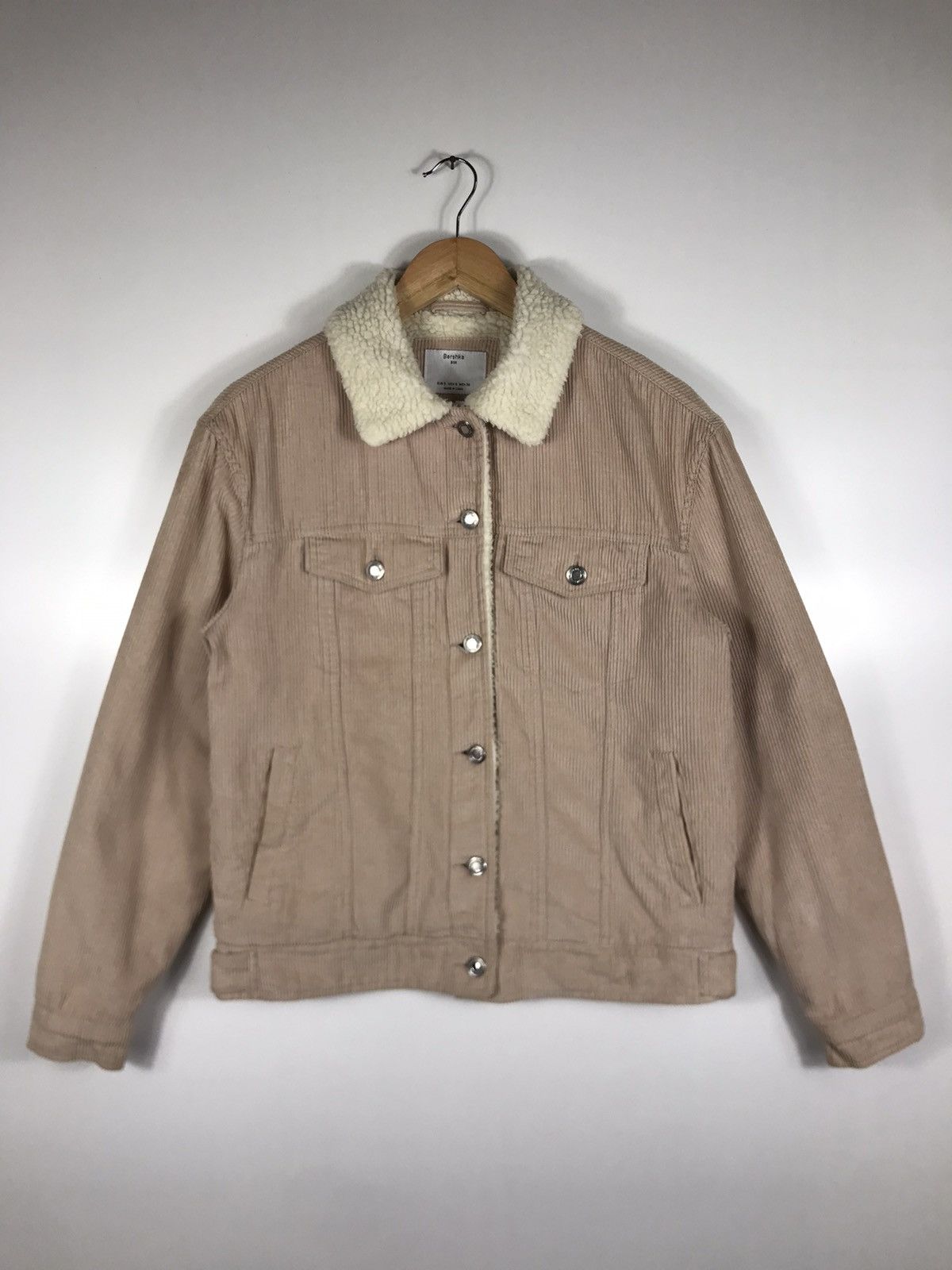 Bershka 🔥Bershka Corduroy Sherpa In Side Trucker Jacket Size US S / EU 44-46 / 1 - 2 Thumbnail