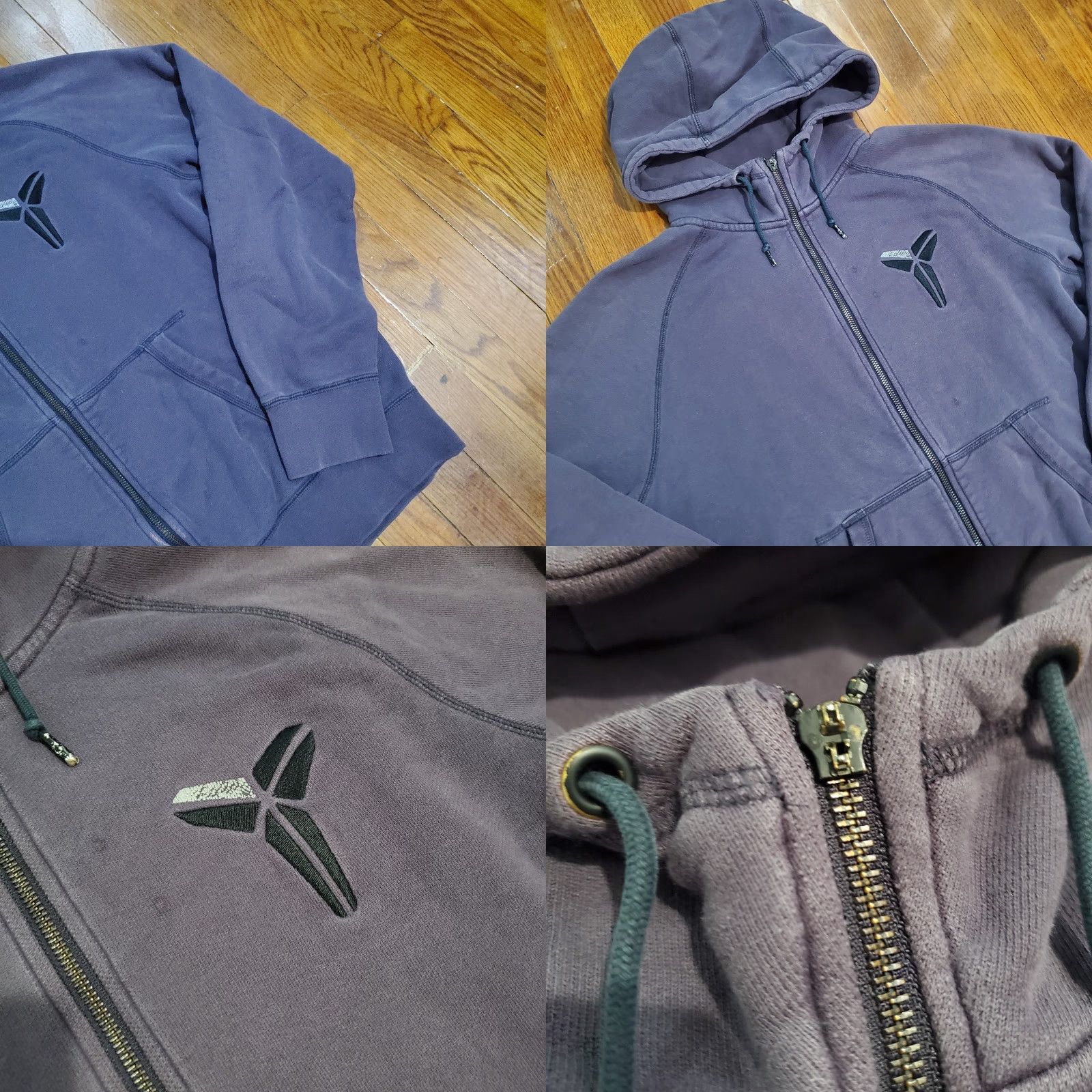 Nike Nike Kobe Bryant Hoodie Sweatshirt Adult L Distressed Y2K Dark Purple Size US L / EU 52-54 / 3 - 8 Thumbnail
