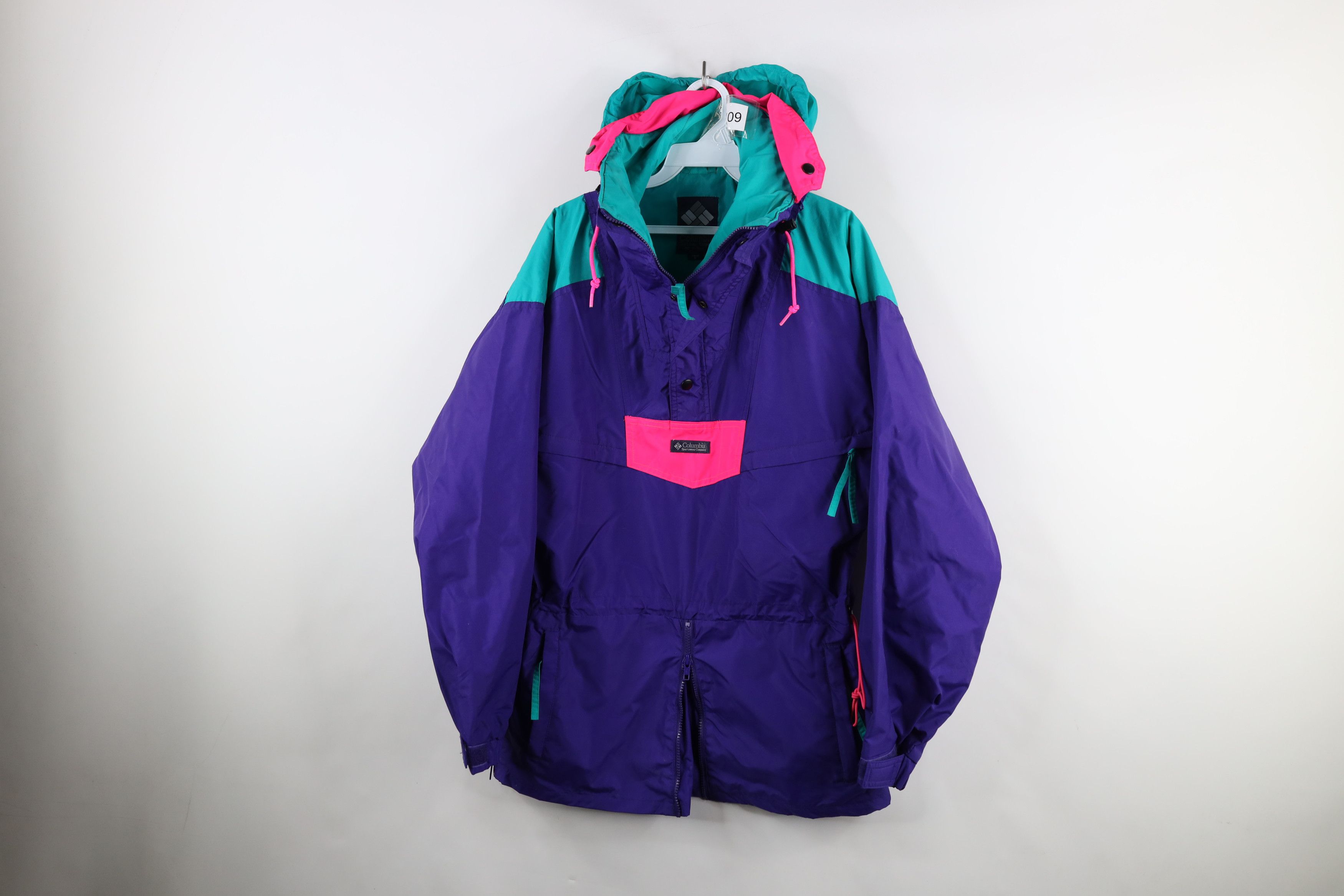 Columbia Vintage 90s Columbia Hooded Half Zip Pullover Jacket Purple Size US S / EU 44-46 / 1 - 1 Thumbnail