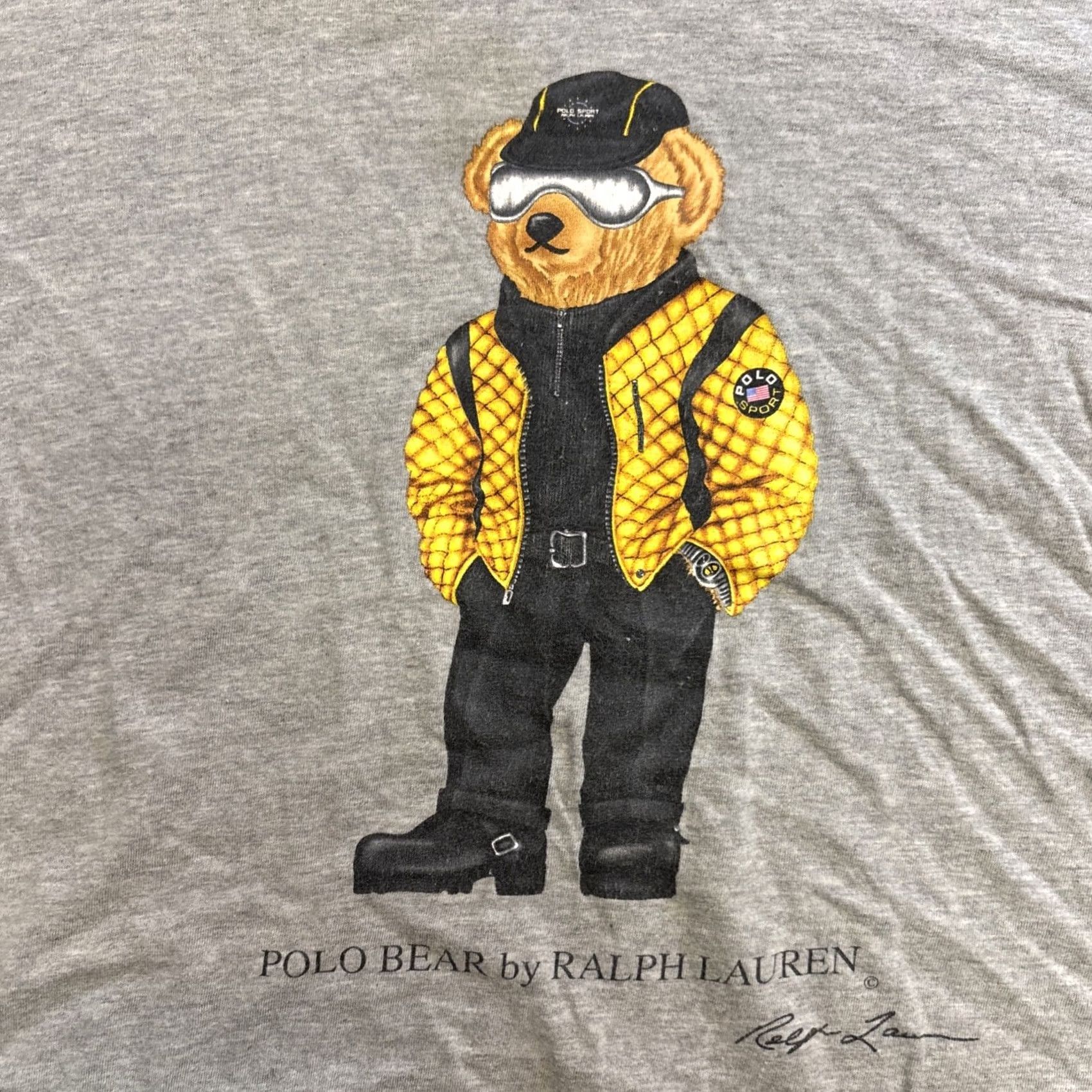 Vintage VINTAGE Polo Sport Polo Bear T-Shirt Long Sleeve XXL Gray Mens Sports 90s Y2K Size US XXL / EU 58 / 5 - 2 Thumbnail