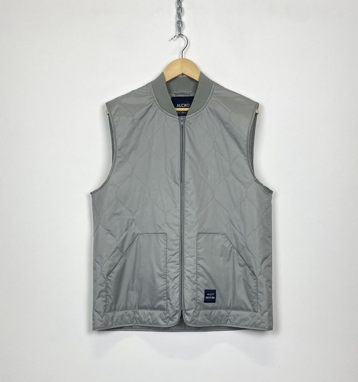 Designer Alcro x Depalma Workwear Quilted Vest Gilet Full Zip Gray Size US L / EU 52-54 / 3 - 3 Thumbnail