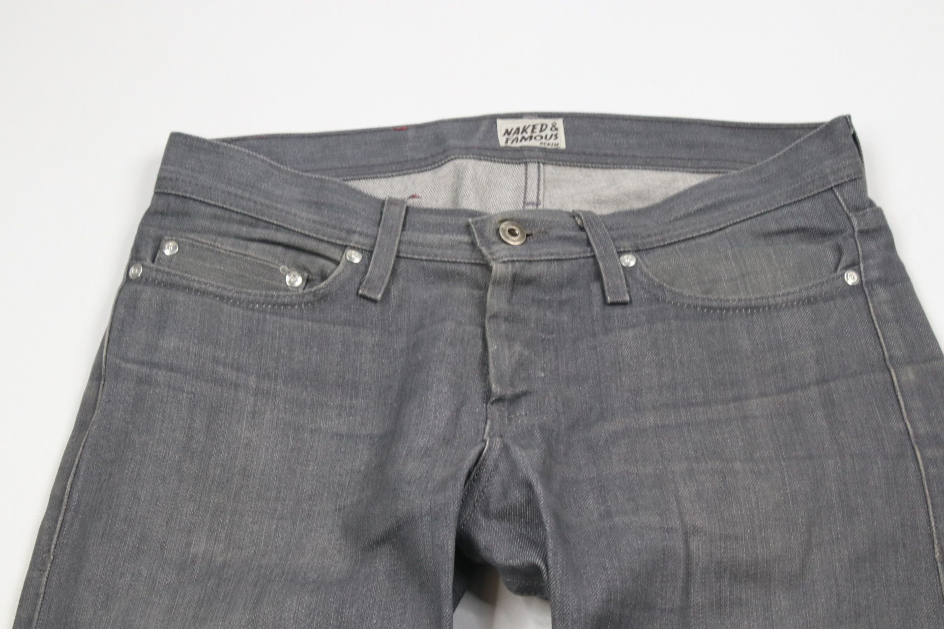 Naked & Famous × Vintage Naked & Famous Fly Weird Guy Selvedge Denim Jeans Gray Size ONE SIZE - 2 Thumbnail