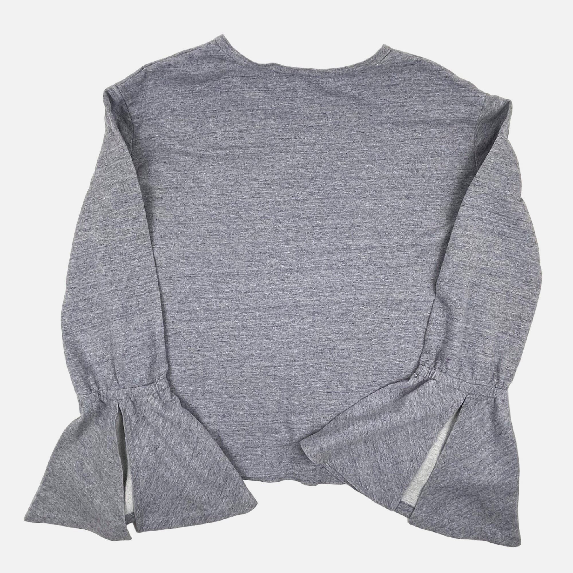 Other BP Women's Crew-Neck Top Sweatshirt Gray Bell Sleeve Pullove Size M / US 6-8 / IT 42-44 - 3 Thumbnail