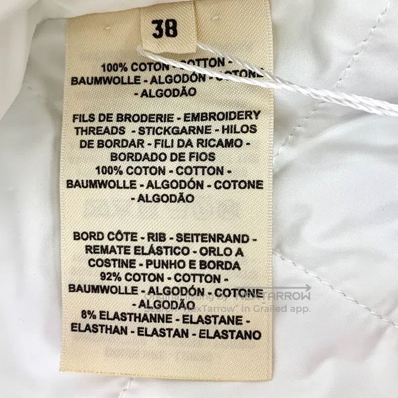 Hermes Hermes White Classic Embroidered Printed Cotton Stand Coll Size XS / US 0-2 / IT 36-38 - 6 Thumbnail