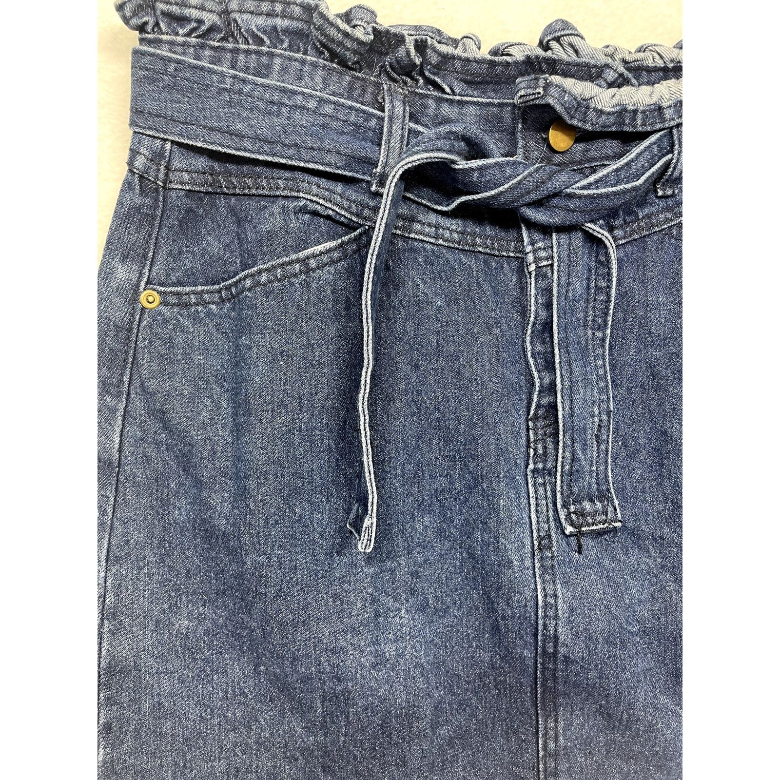 Other Molly Bracken Women’s Medium Paperbag Denim Skirt Size 32" / US 10 / IT 46 - 2 Thumbnail