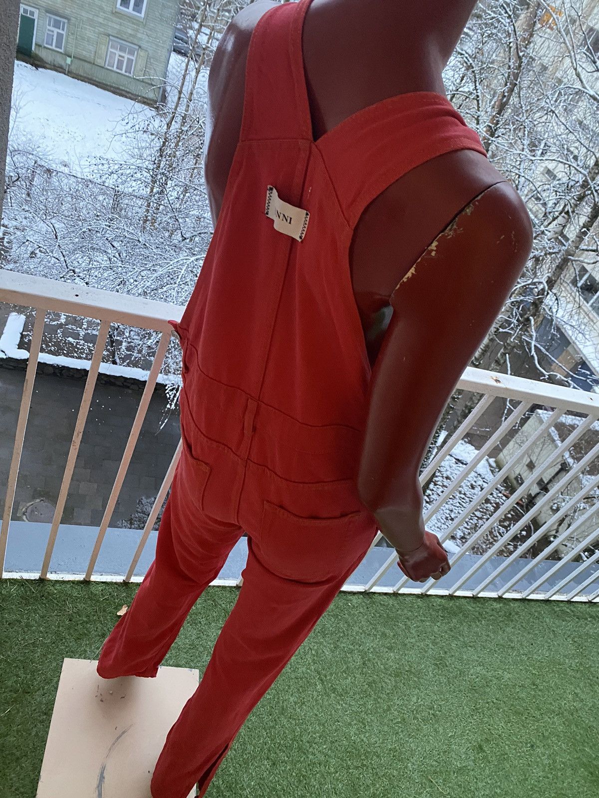 Ganni Ganni Women's Red Dungarees-overalls Size 24" / US 00 / IT 34 - 3 Thumbnail