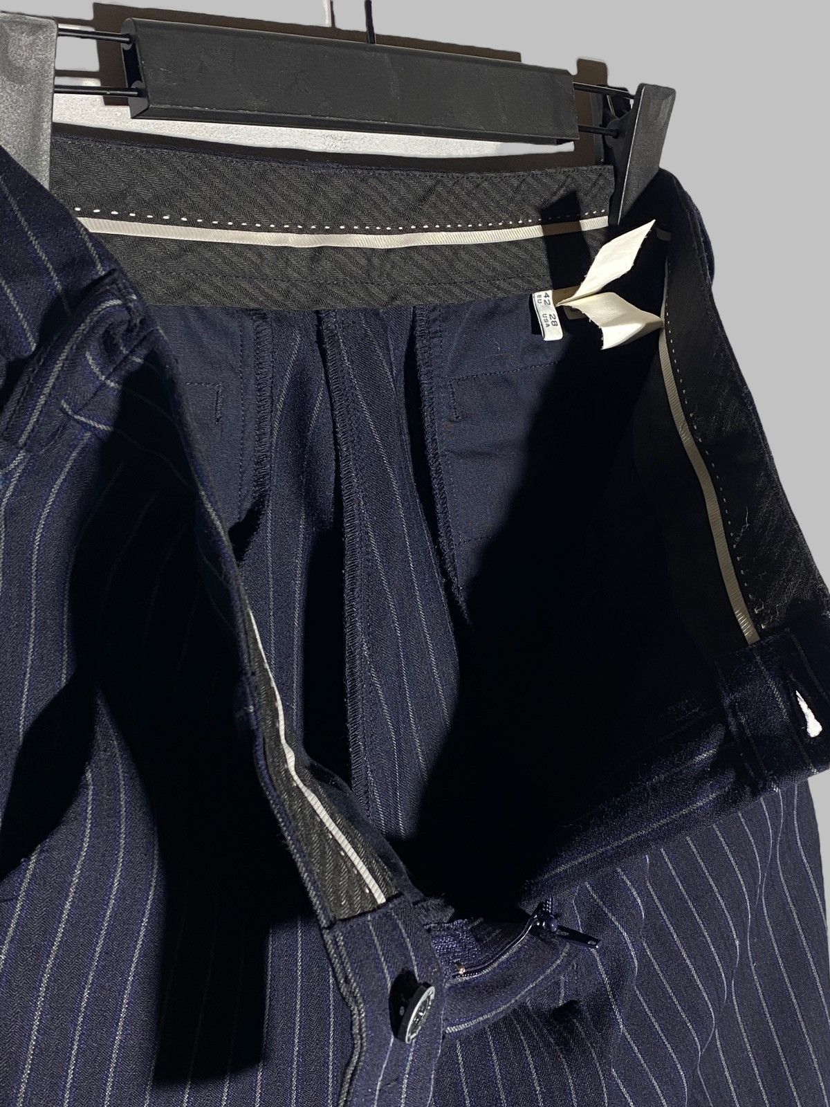 Armani Vintage Armani Jeans Wool Striped Suit Balzer + Pants Womens Size M / US 6-8 / IT 42-44 - 20 Thumbnail