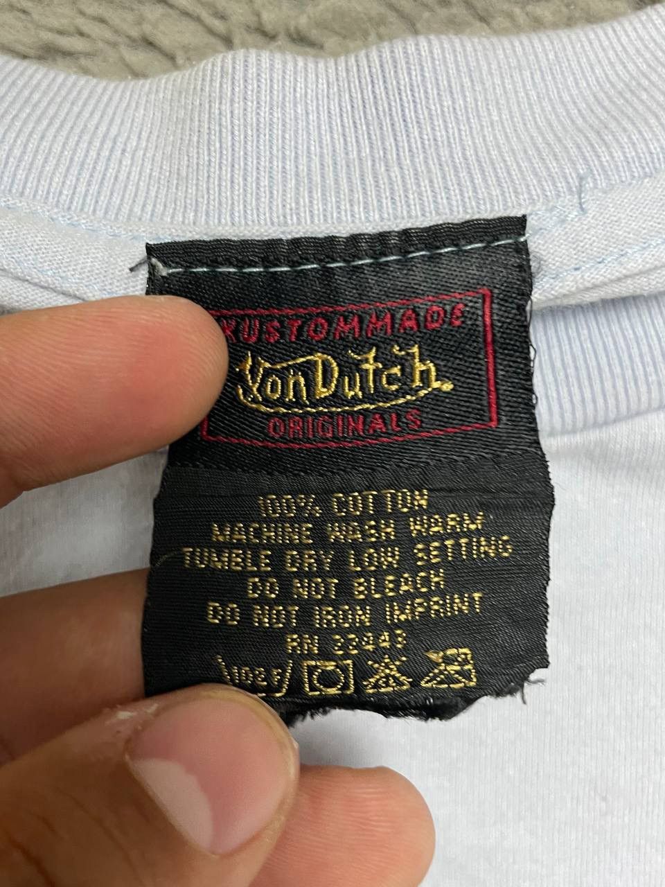 Vintage × Von Dutch Von Dutch Vintage T-shirt Big Center Logo Y2k Size US S / EU 44-46 / 1 - 8 Thumbnail