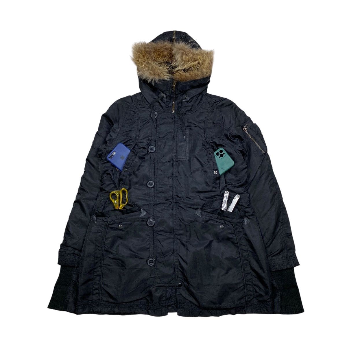 If Six Was Nine × Japanese Brand × Le Grande Bleu (L.G.B.) G.O.A Fur Military Parka Jacket Size US M / EU 48-50 / 2 - 3 Thumbnail