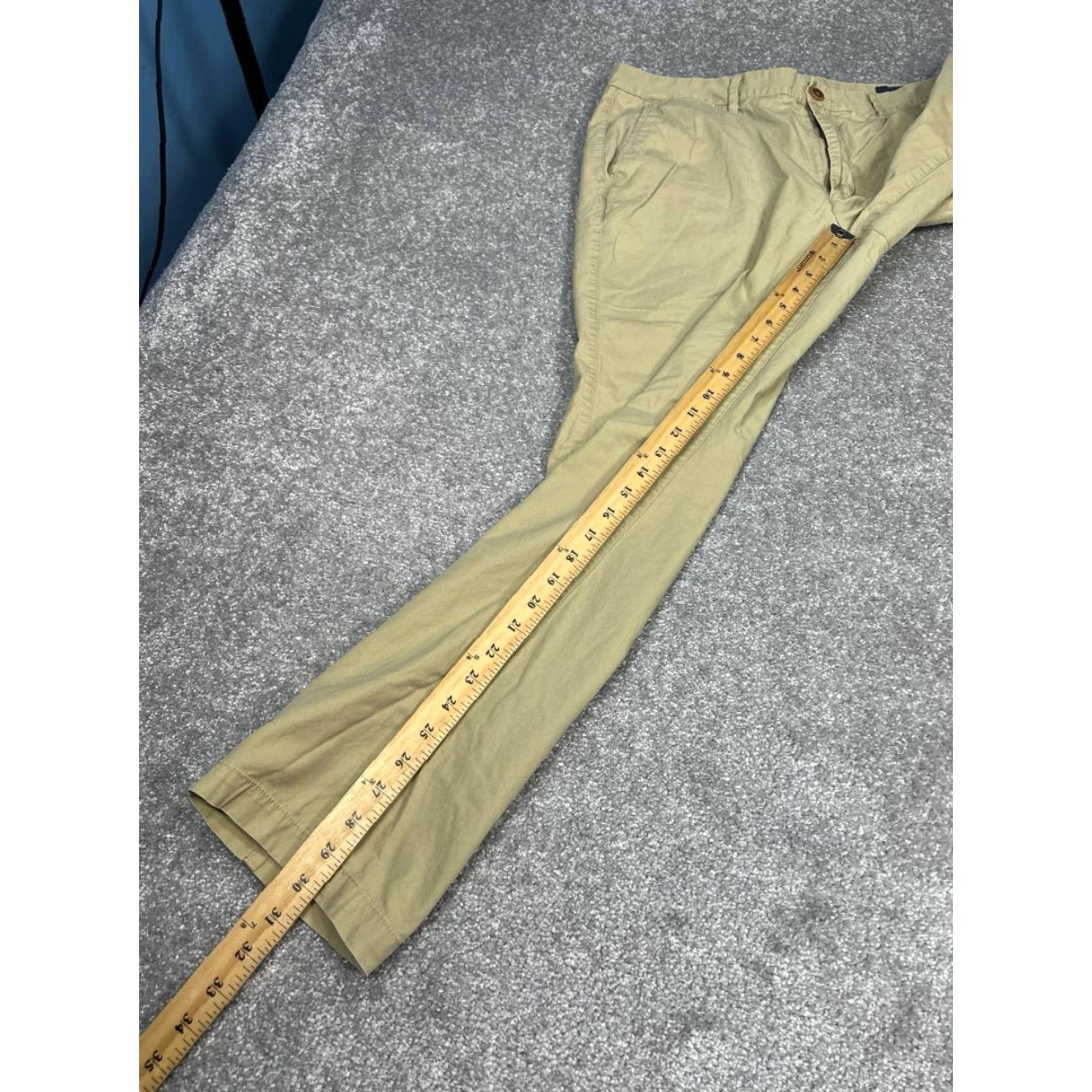 Bonobos Bonobos Slim Tailored Pants Mens 36 Beige Cotton Mid Rise Straight Leg Casual Pants Size US 36 / EU 52 - 3 Thumbnail