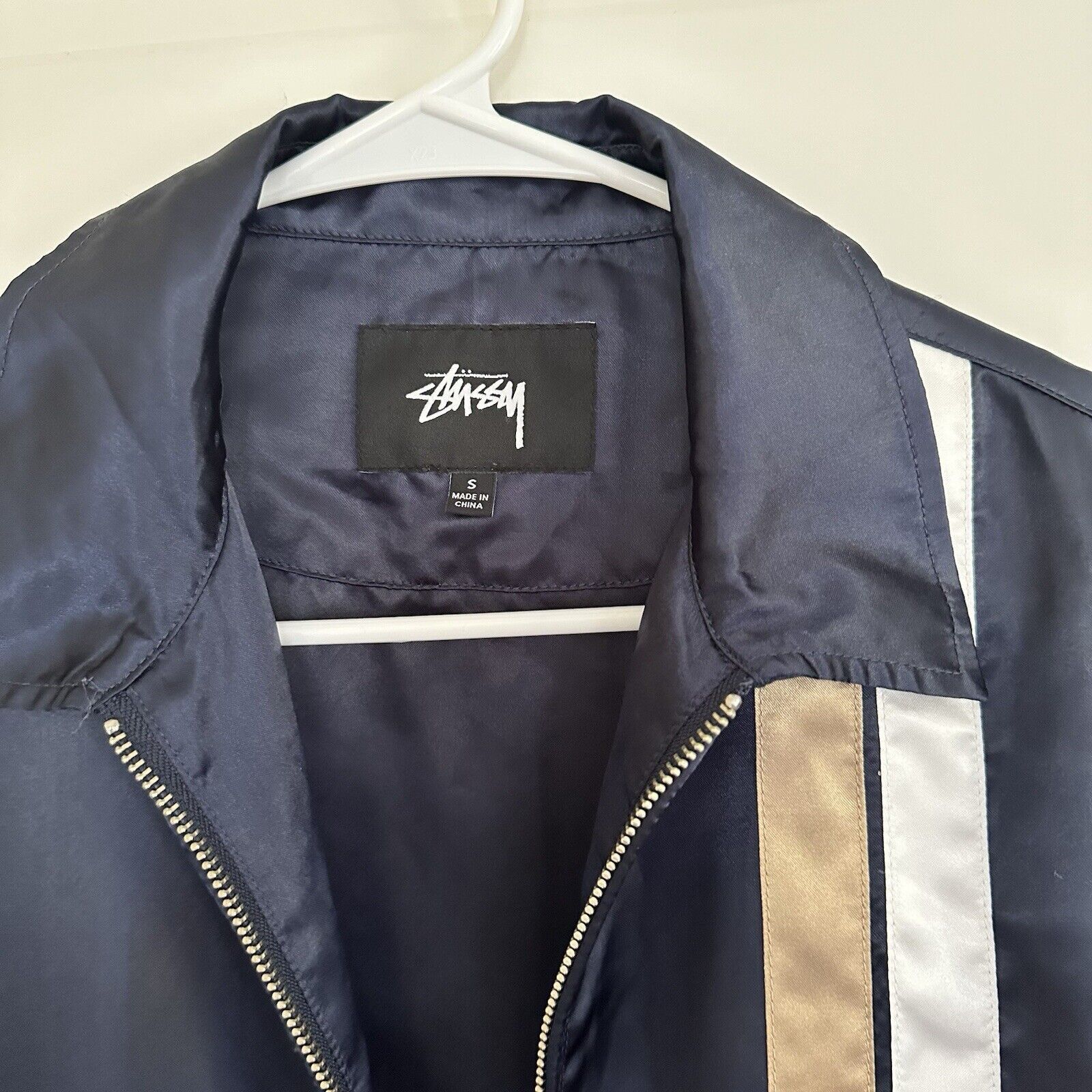 Stussy Stussy Men’s Navy Racing Jacket Satin Finish Size S Size US S / EU 44-46 / 1 - 2 Thumbnail