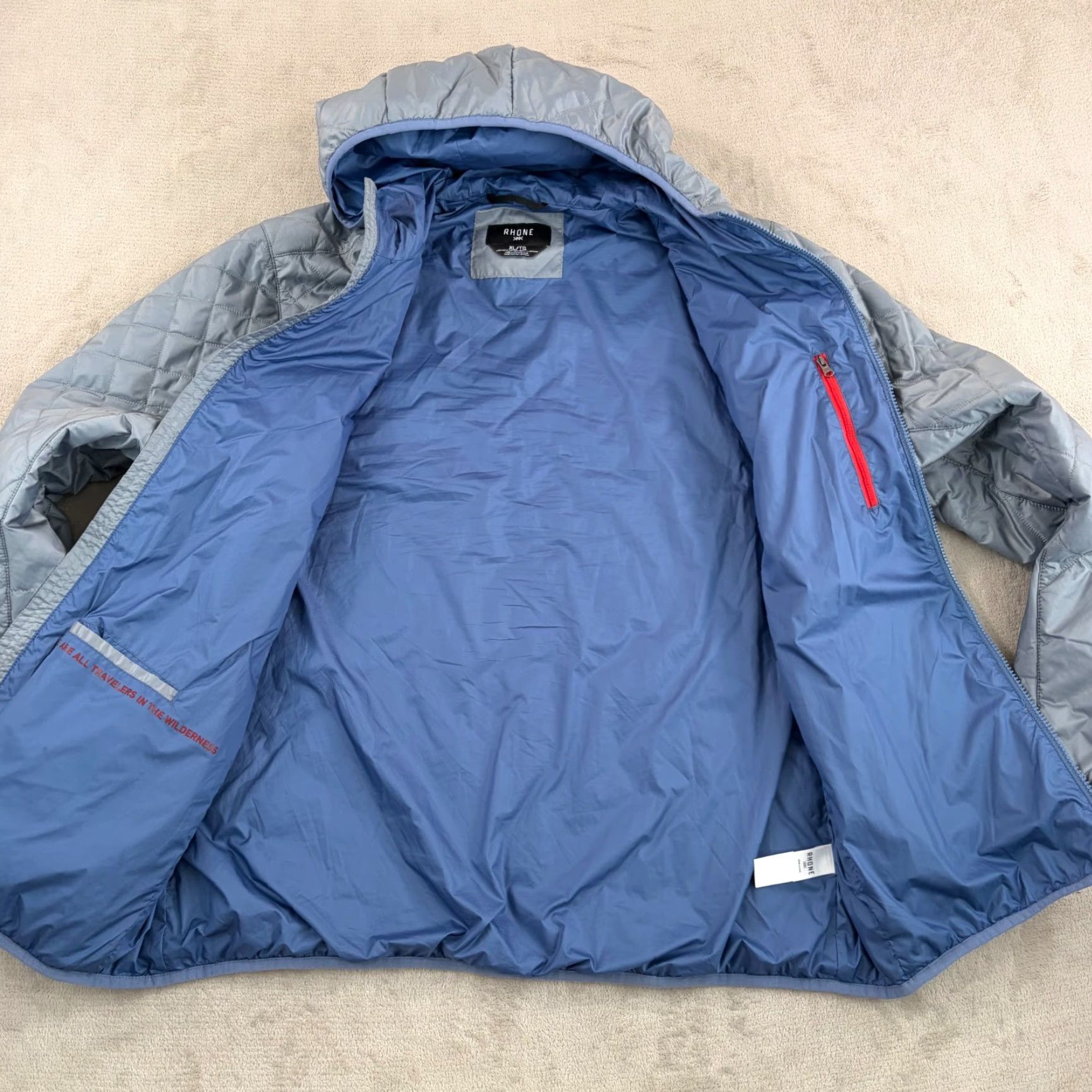 Rhone Rhone Tundra Quilted Hooded Jacket Men XL Full Zip Pockets Grey Size US XL / EU 56 / 4 - 5 Thumbnail