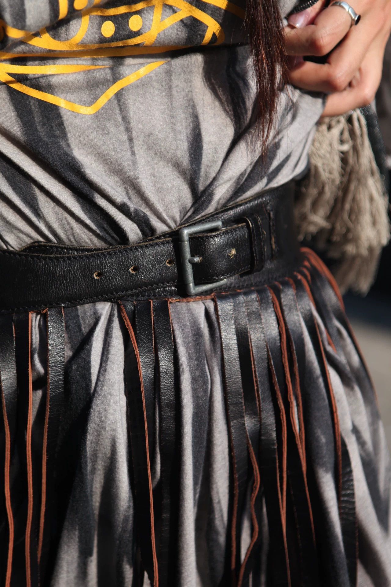 Alaia Alaia 1988FW Runway Leather Floral Tassel Belt Size ONE SIZE - 4 Thumbnail