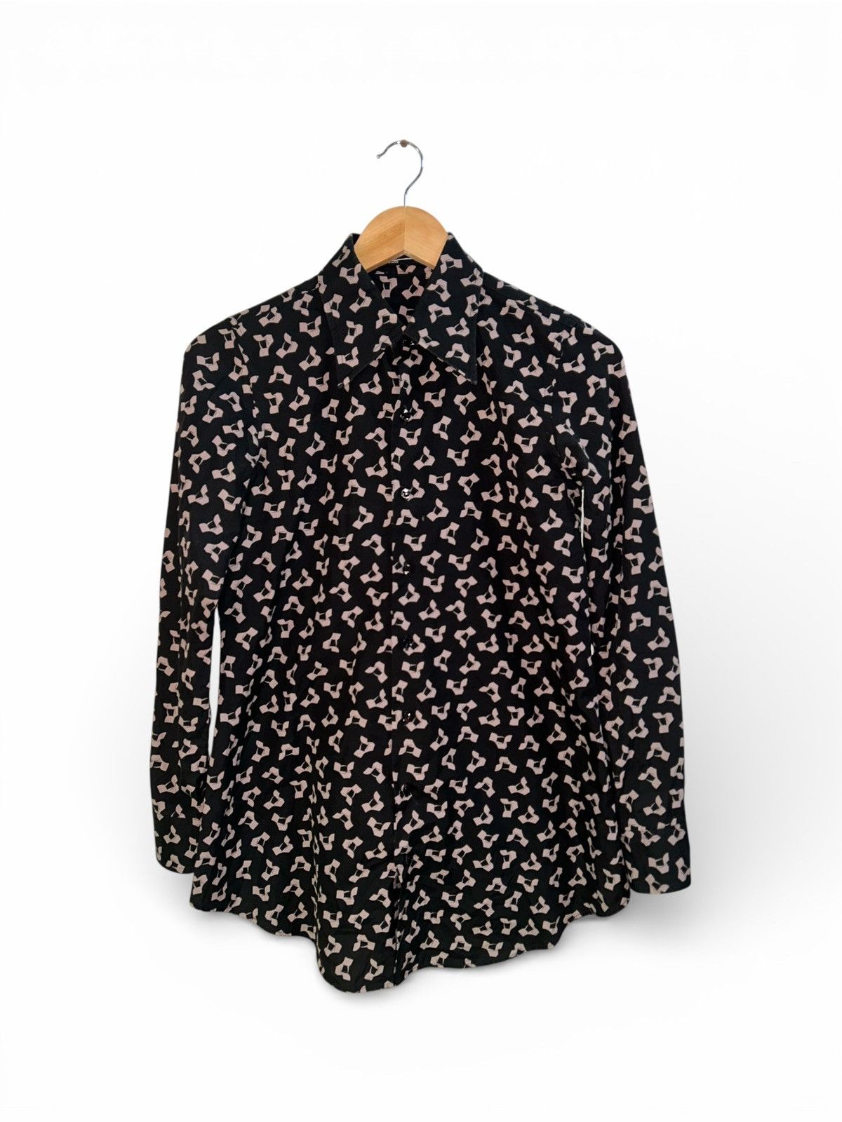 Lad Musician Archive FW2007 Geometric Print Button Up Shirt Size US S / EU 44-46 / 1 - 4 Thumbnail