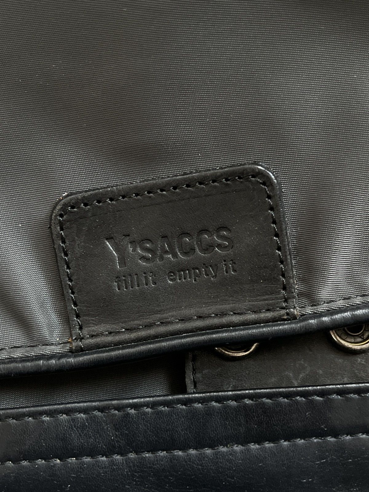 Yohji Yamamoto Yohji Yamoto Y’Saccs Nylon Leather Backpack Size ONE SIZE - 12 Thumbnail