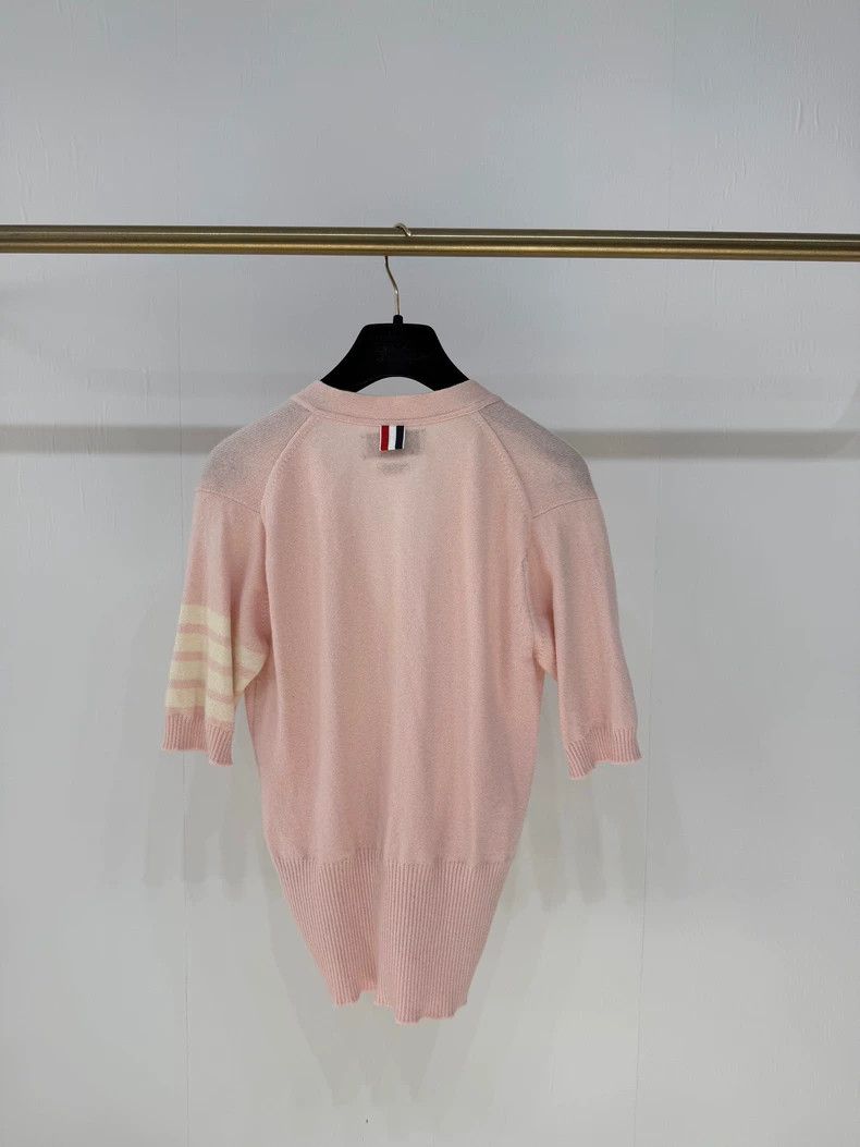 Thom Browne Thom Browne Light pink cashmere short sleeves Size M / US 6-8 / IT 42-44 - 2 Thumbnail