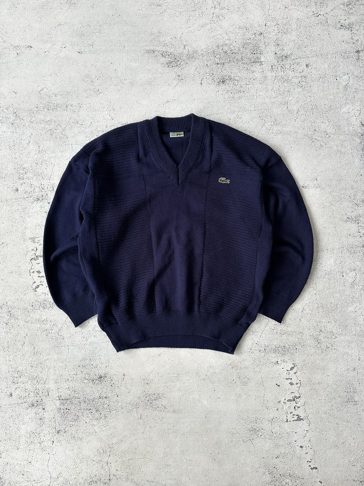 Lacoste × Vintage Vintage Lacoste V-Neck Sweater Size US L / EU 52-54 / 3 - 1 Thumbnail