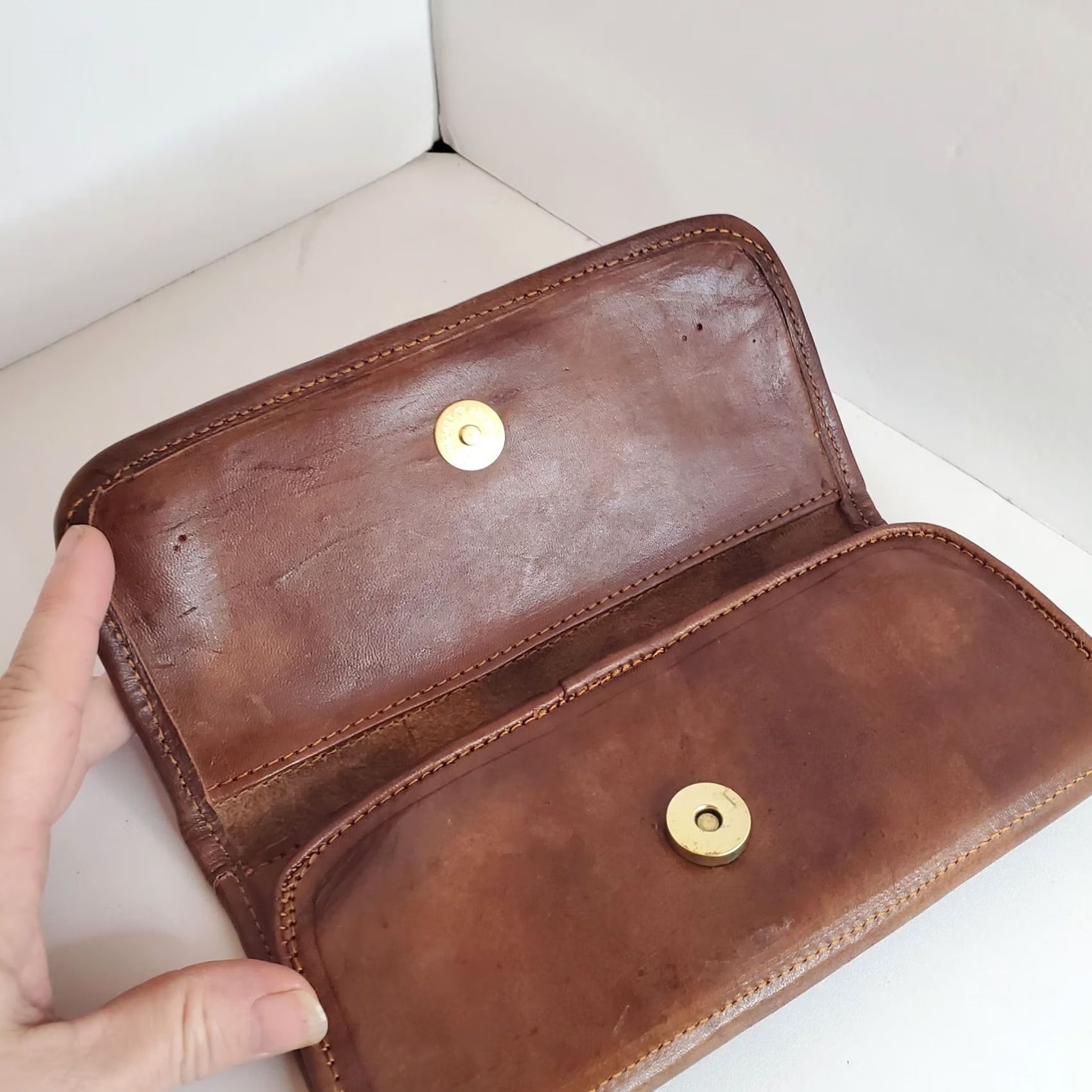 Vintage Vtg Boho Leather Tri-fold Wallet Size ONE SIZE - 3 Thumbnail