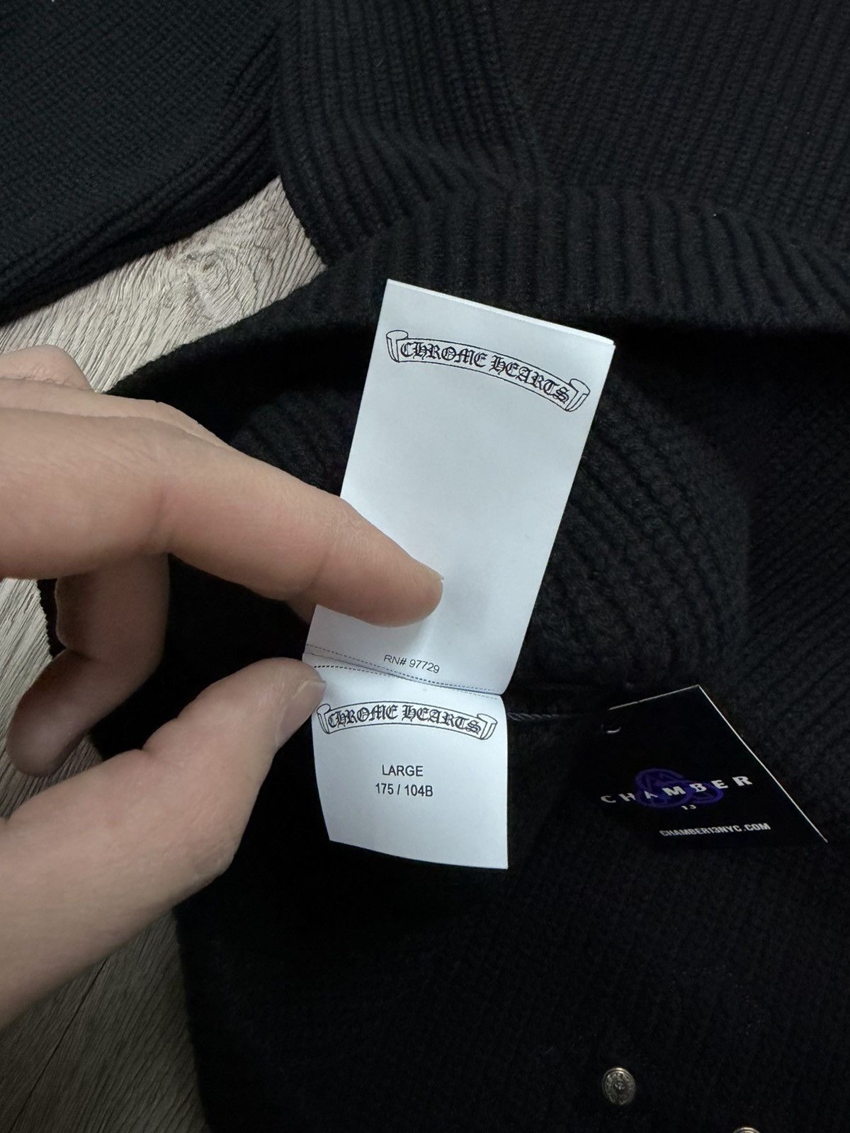 Chrome Hearts Chrome Cashmere Black Triple Cross Crewneck Size US L / EU 52-54 / 3 - 6 Thumbnail
