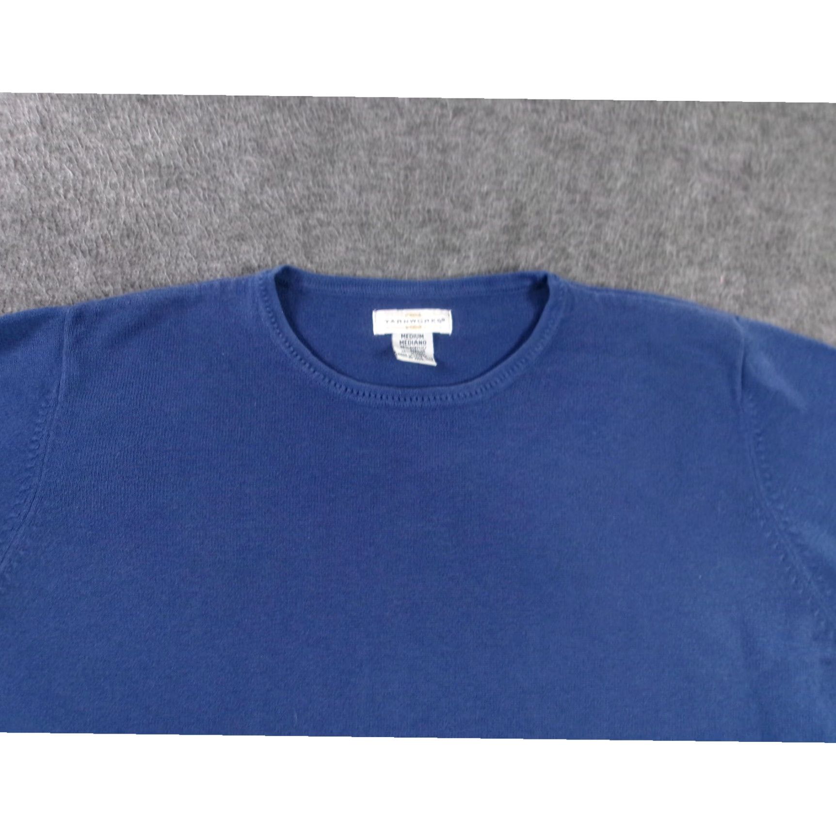 Vintage Vintage YarnWorks Women's Medium Sweater Crewneck Pullover Knit Blue Casual Winter Fall Size M / US 6-8 / IT 42-44 - 2 Thumbnail