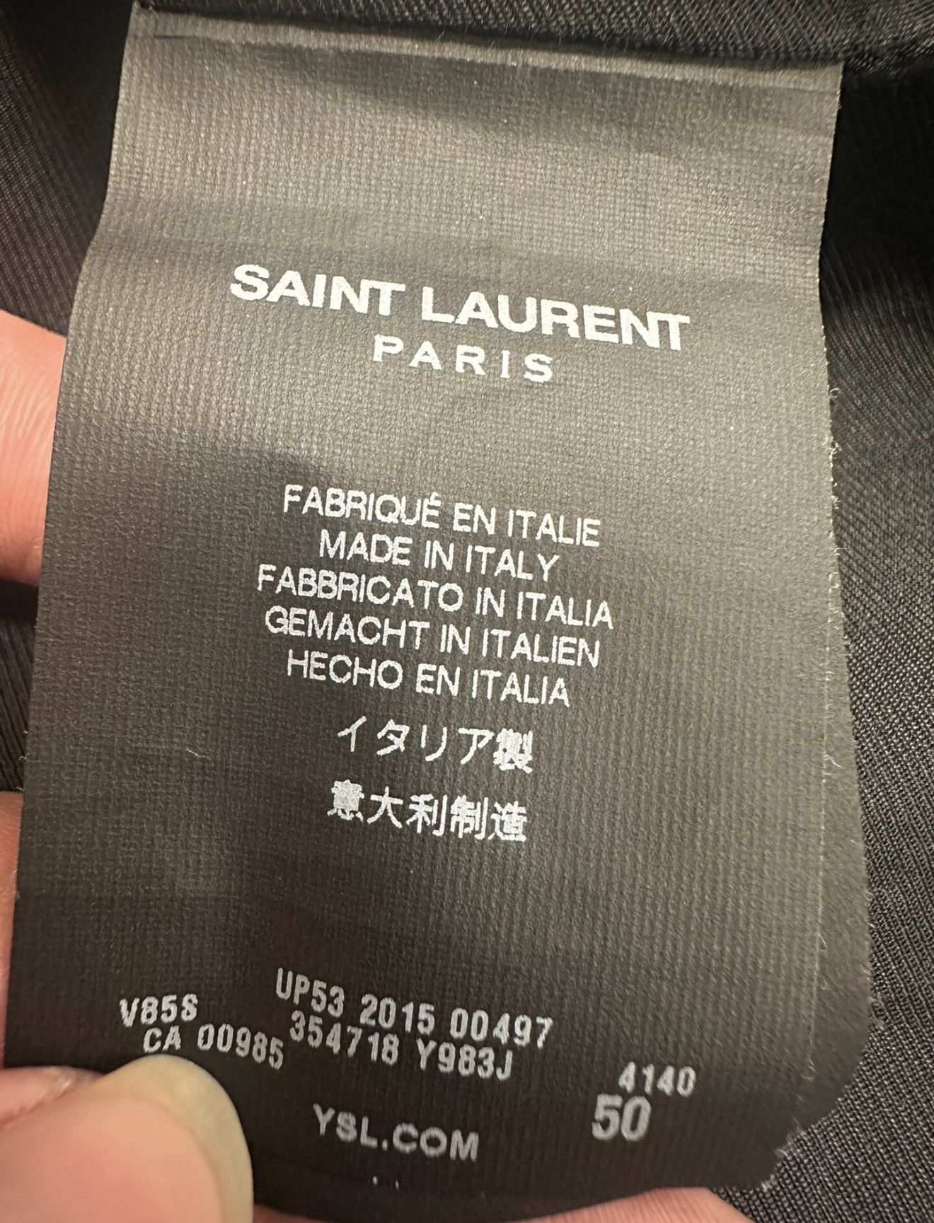 Saint Laurent Paris Saint Laurent SLP 2015FW Deep Blue Wool Teddy Varsity Jacket Size US M / EU 48-50 / 2 - 5 Thumbnail