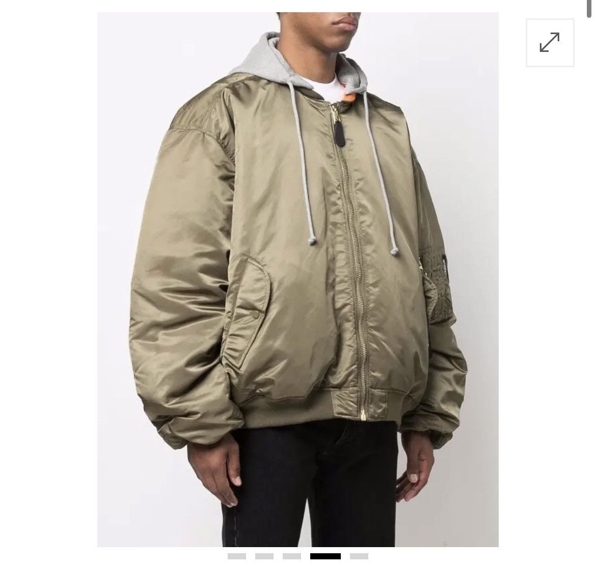 Vetements Vetements FW17 Oversized Hooded MA-1 Bomber jacket | Grailed