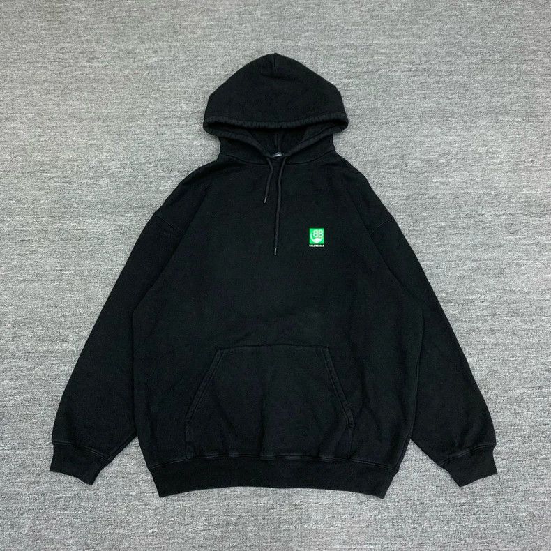 Balenciaga Balenciaga Black Eco-Hoodie Hoodie Size US M / EU 48-50 / 2 - 1 Thumbnail
