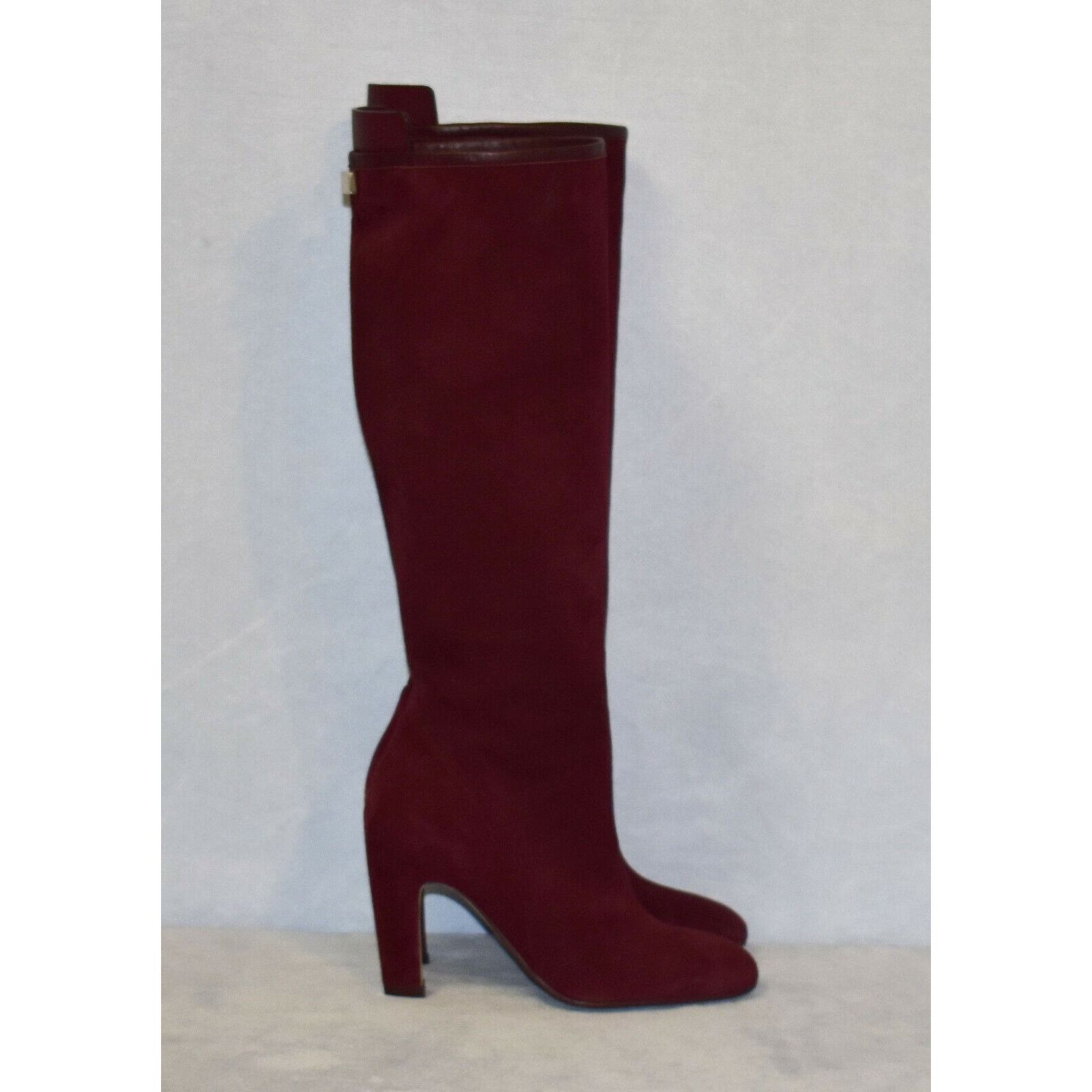Stuart Weitzman B20 NEW STUART WEITZMAN Charlie Red Suede Boot Sz 5.5 M $798 Size US 5.5 / IT 35.5 - 3 Thumbnail